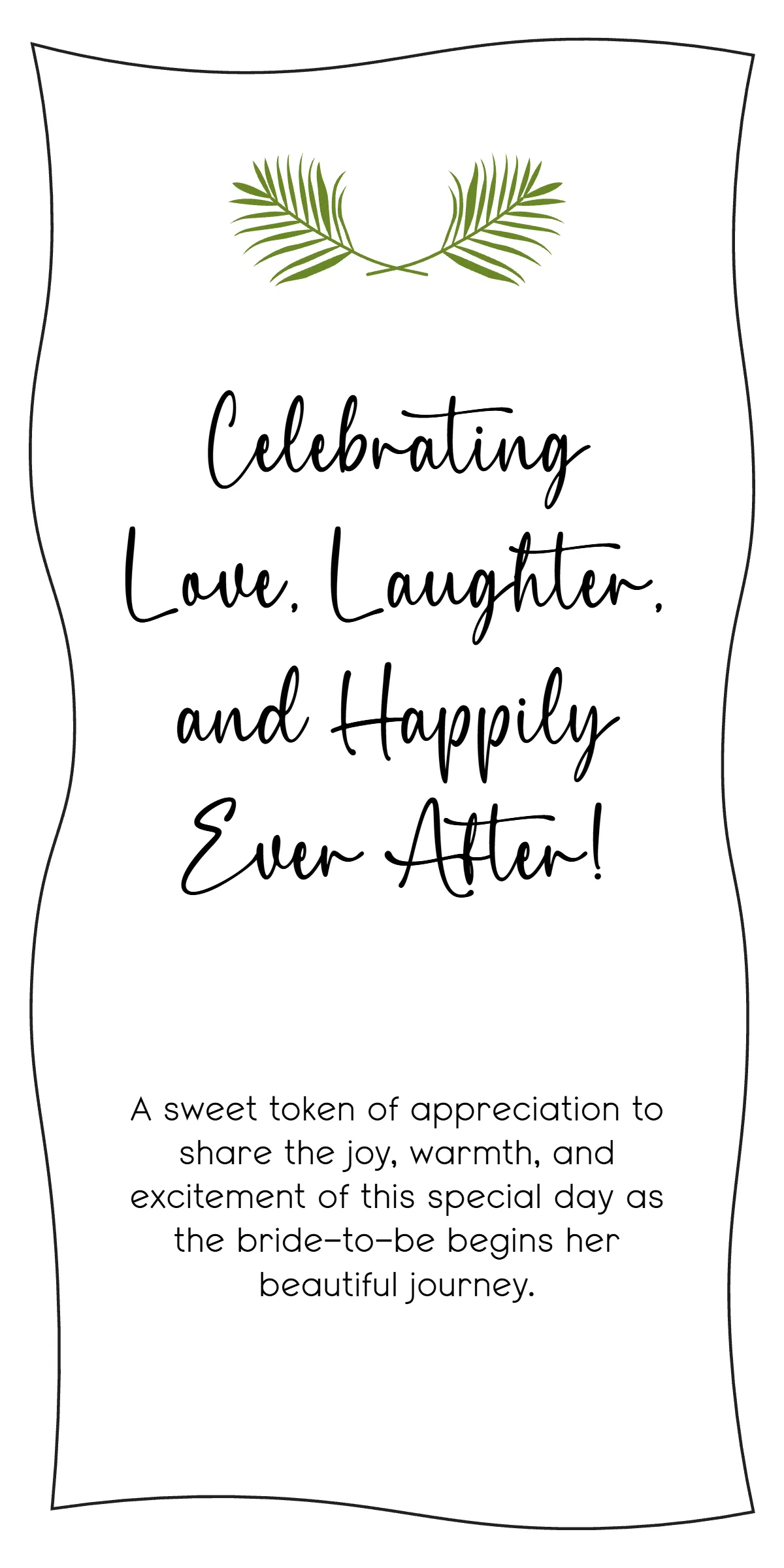 Bridal Shower Tag Bridal Shower Tag