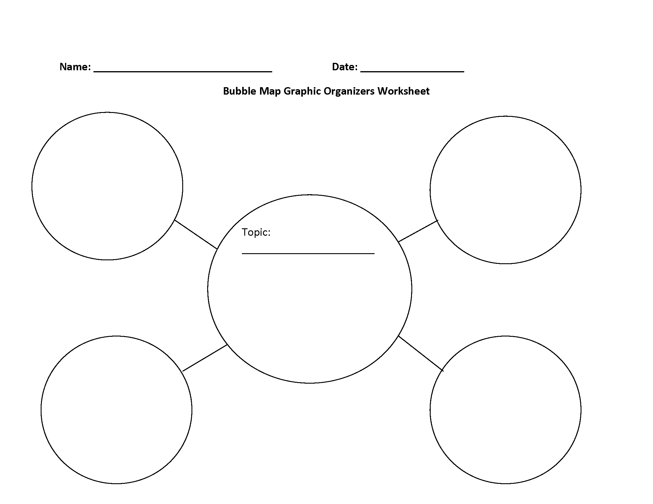 Bubble Map Graphic Organizers