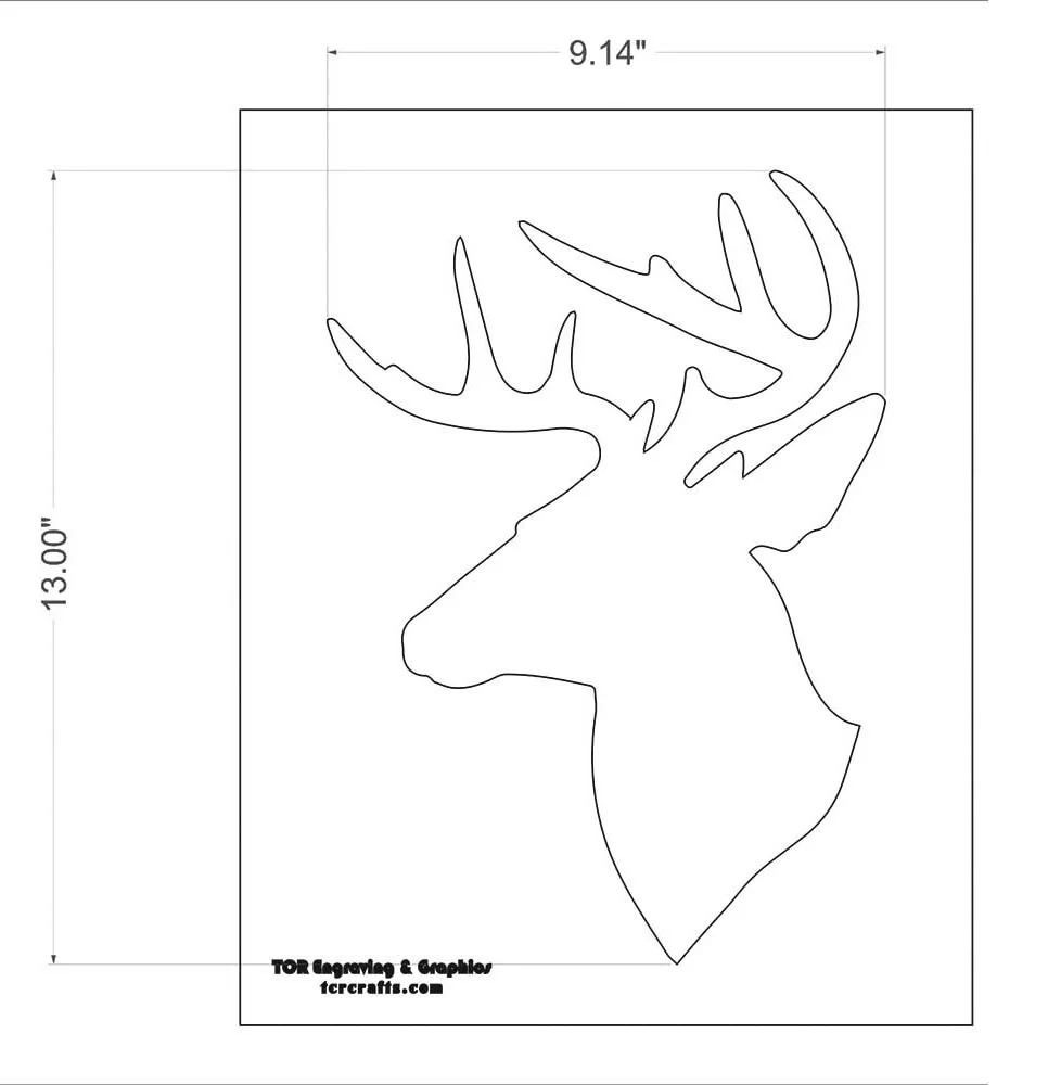 Buck Deer Head Stencil S Mylar 14 Mil 15 H X 12 W Painting Crafts Templates Buck Deer Head Stencil S Mylar 14 Mil 15 H X 12 W Painting Crafts Templates