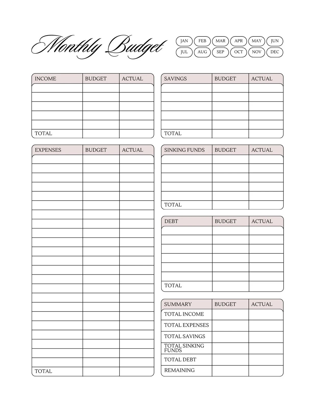 free printable bi weekly budget template