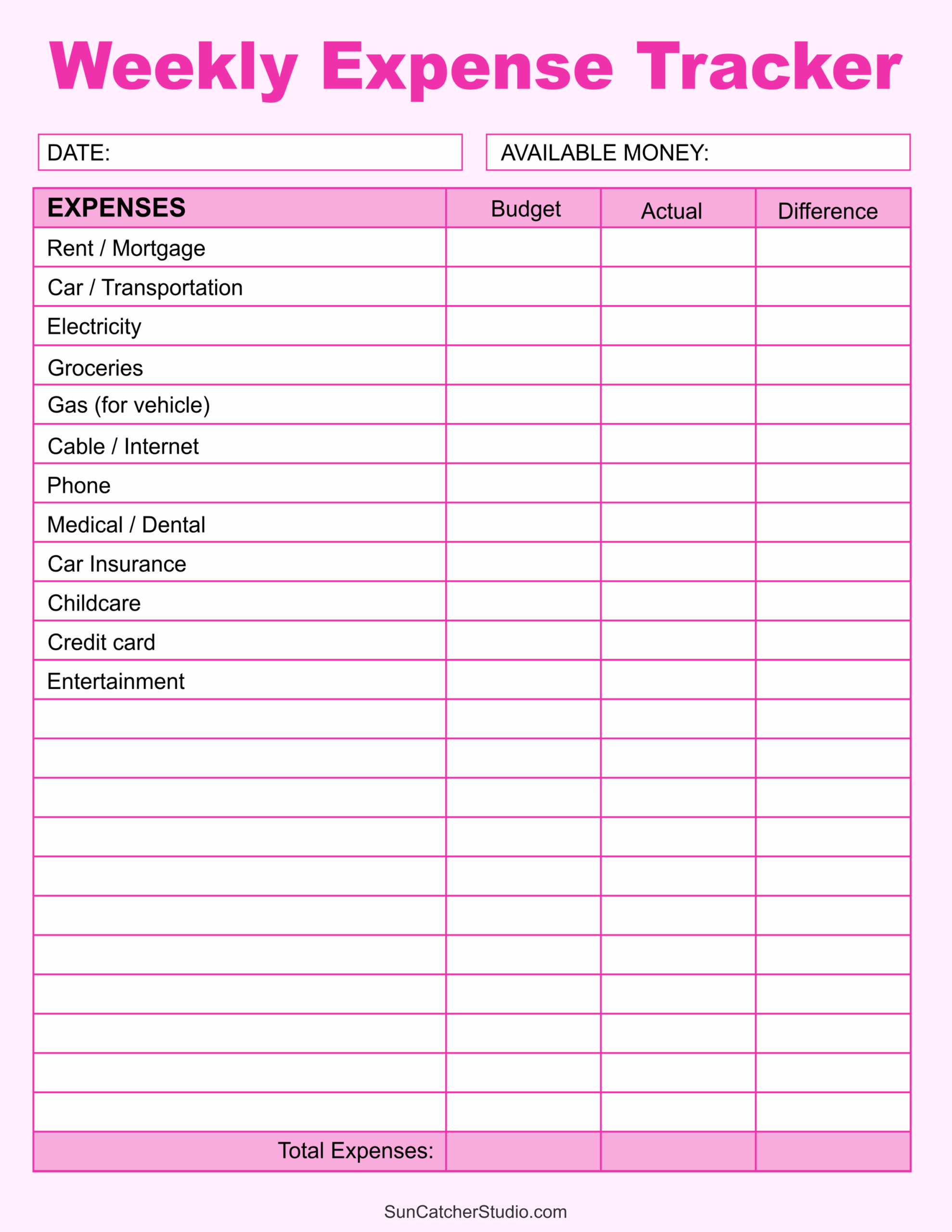 free printable budget planner template uk
