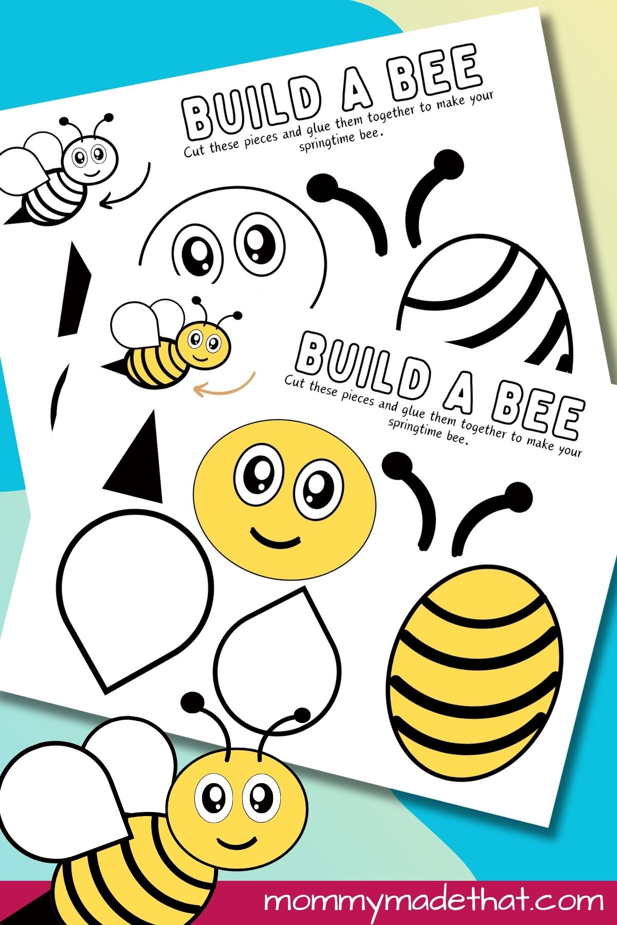 Build A Bee Craft Printable Build A Bee Craft Printable