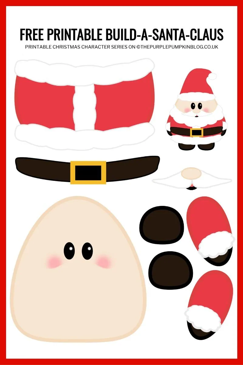 Build A Santa Printable