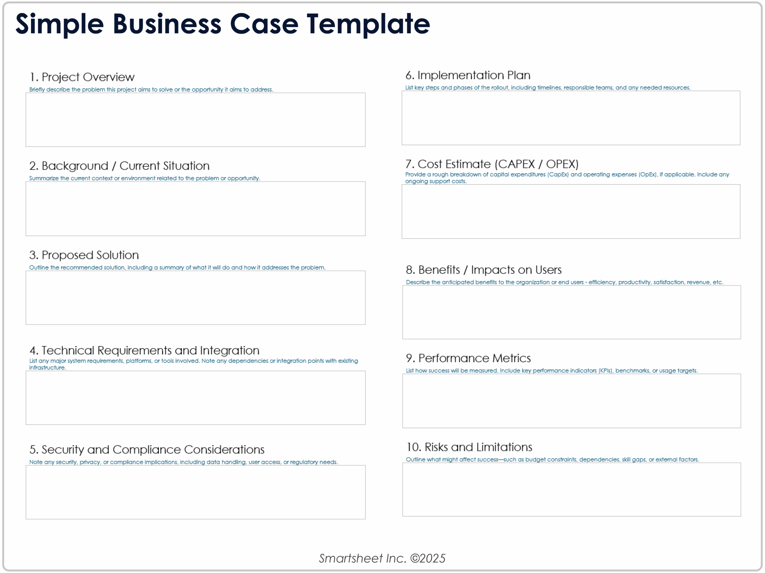 Business Case Templates Business Case Templates