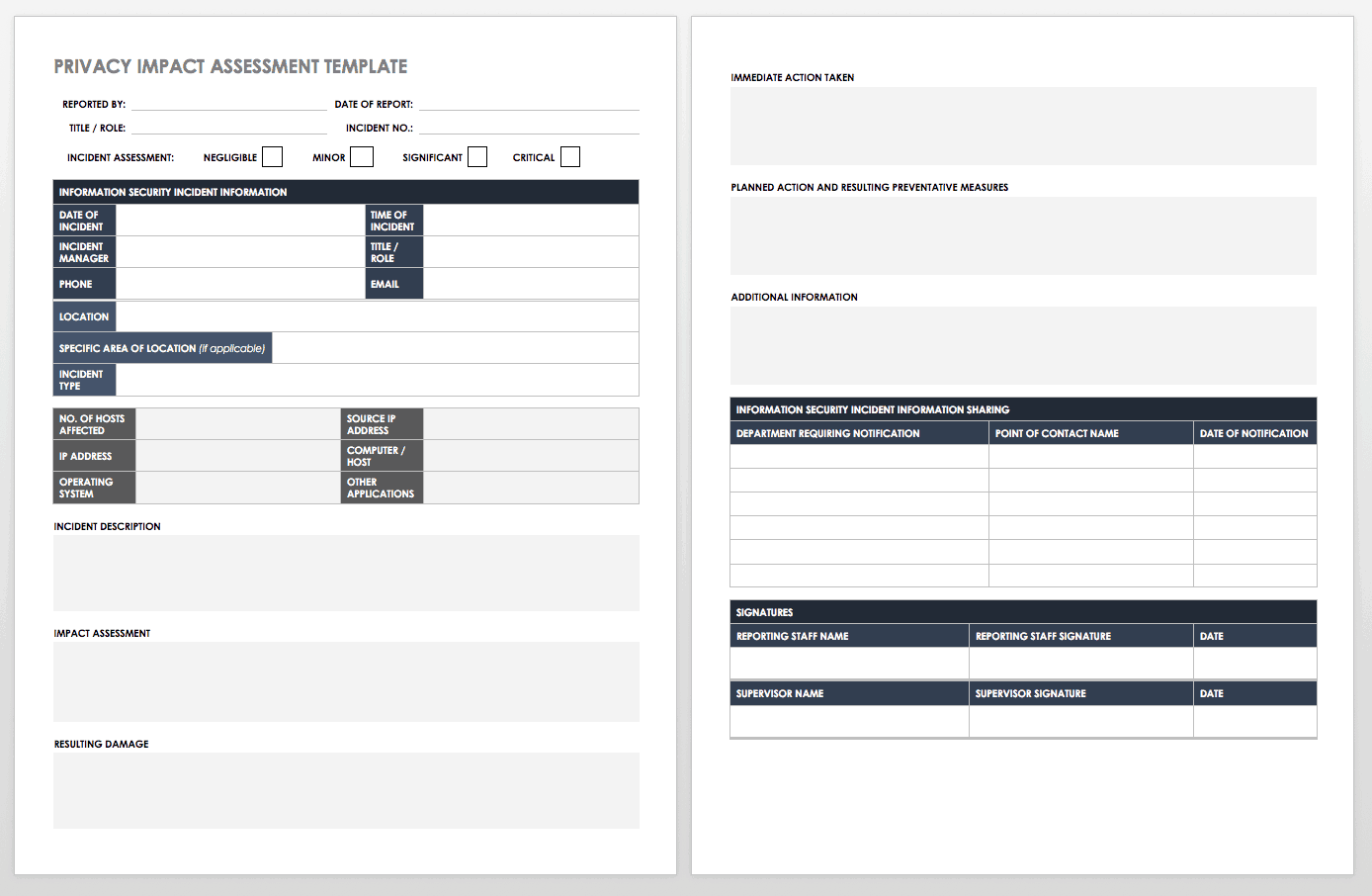 Business Impact Analysis Template Business Impact Analysis Template