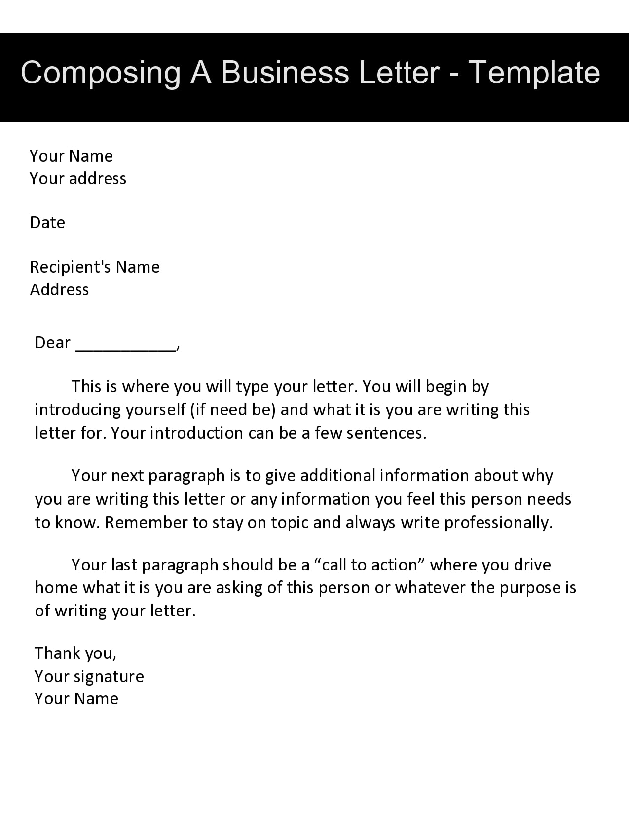 Business Letter