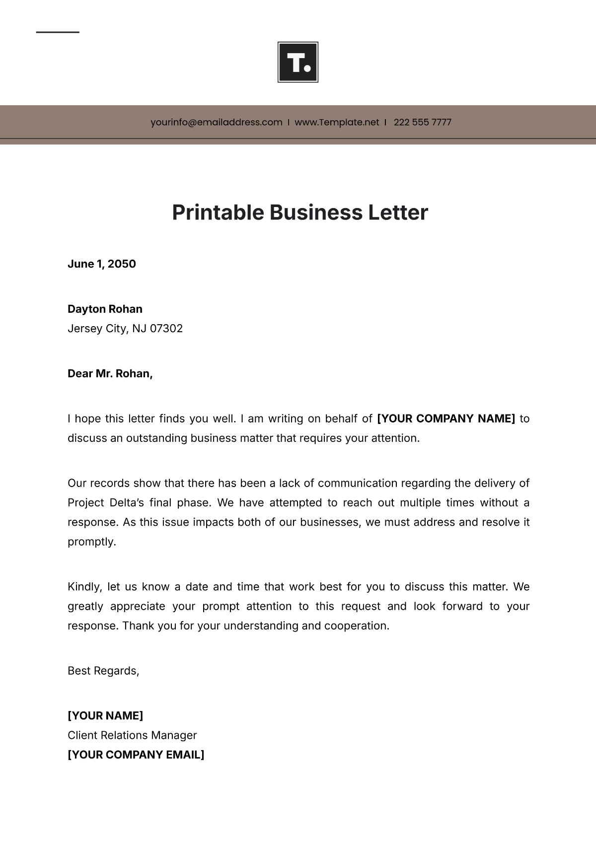Business Letter
