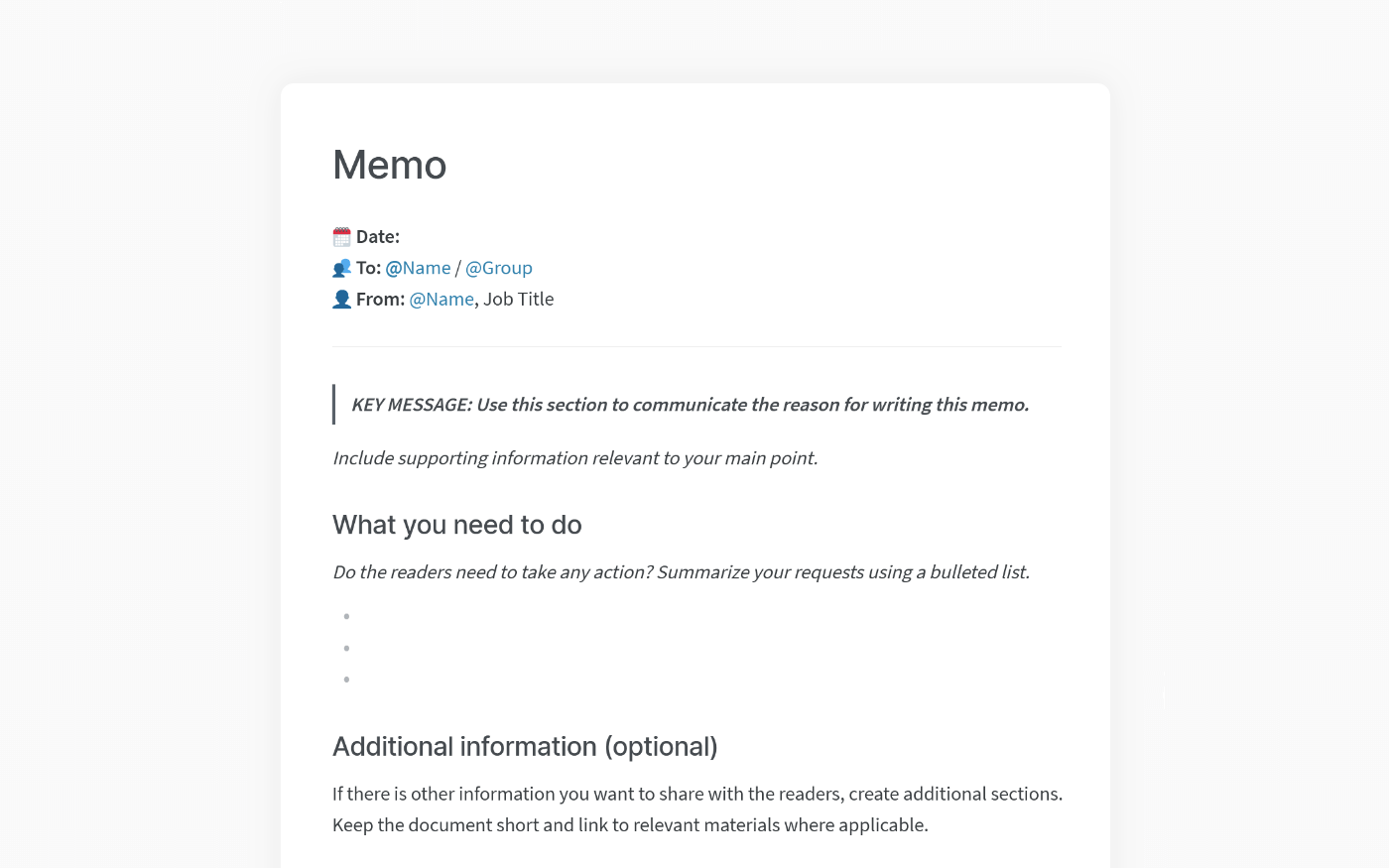 Business Memo