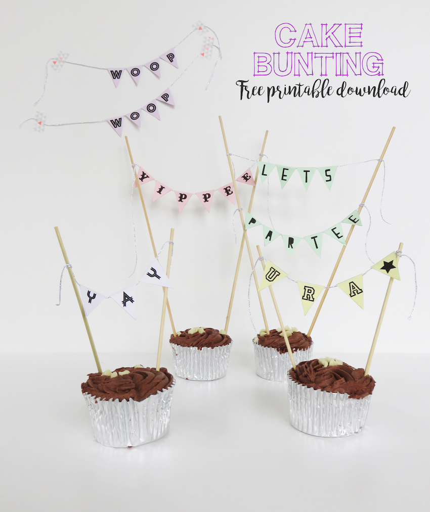 Cake Bunting Free Printable Download