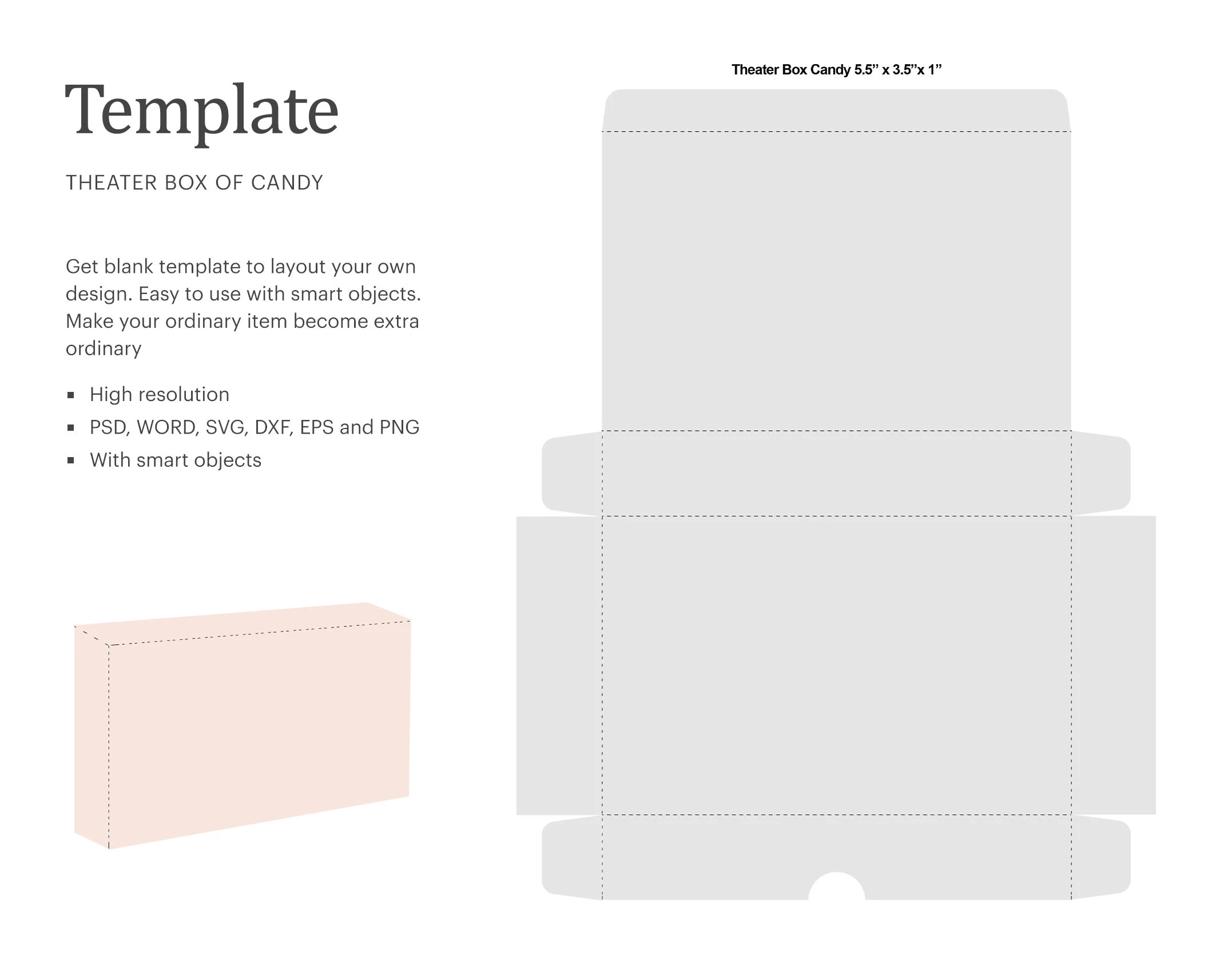 Candy Box Blank Template Blank Candy Box