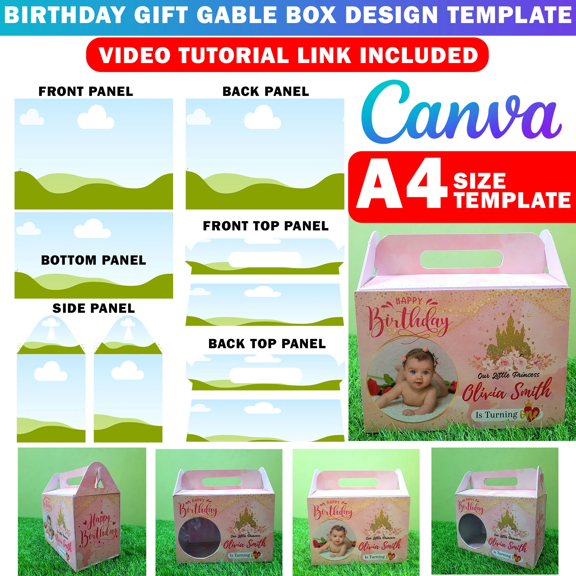 Canva Gable Box Template Canva Gable Box Template