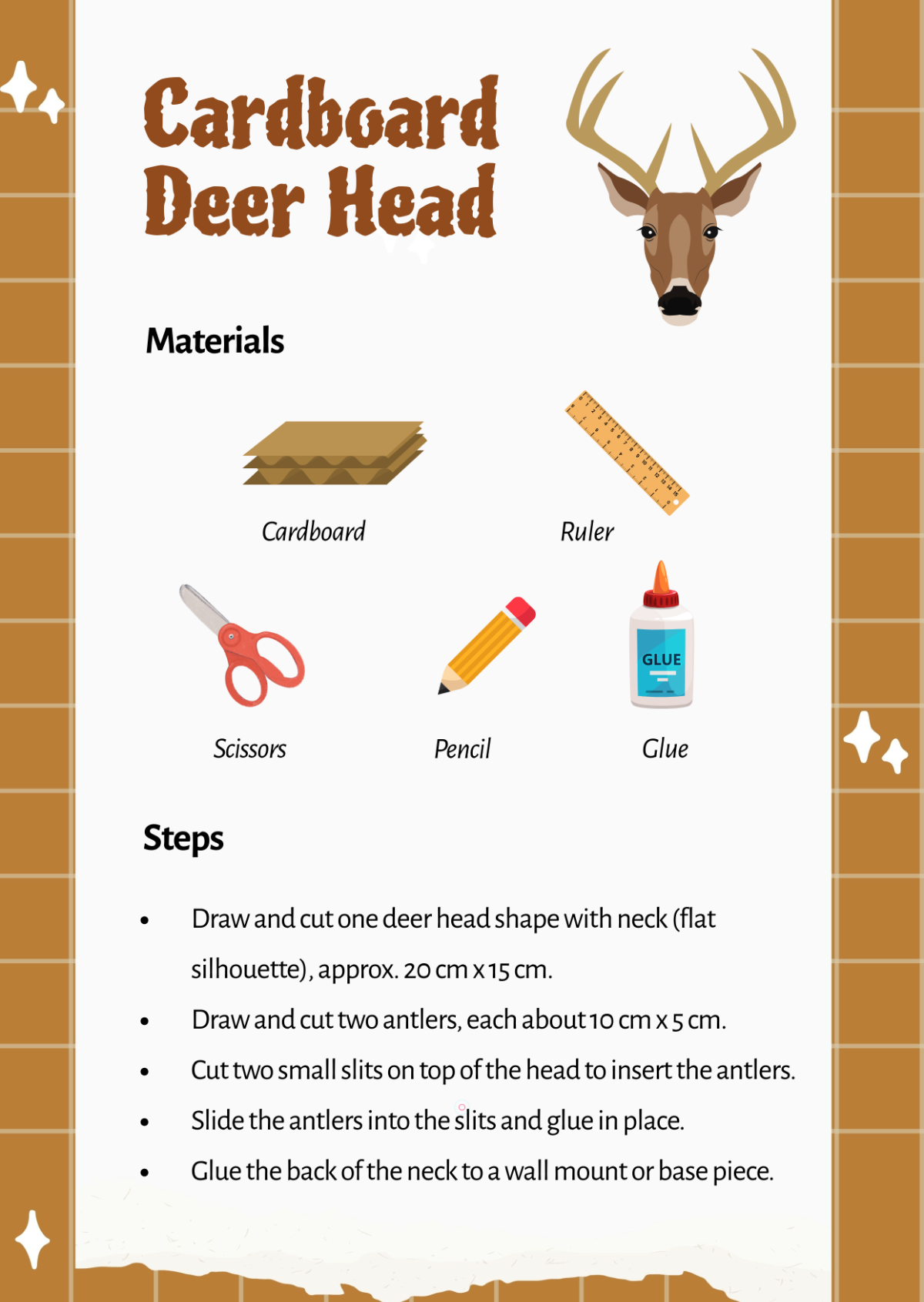 Cardboard Deer Head Cardboard Deer Head