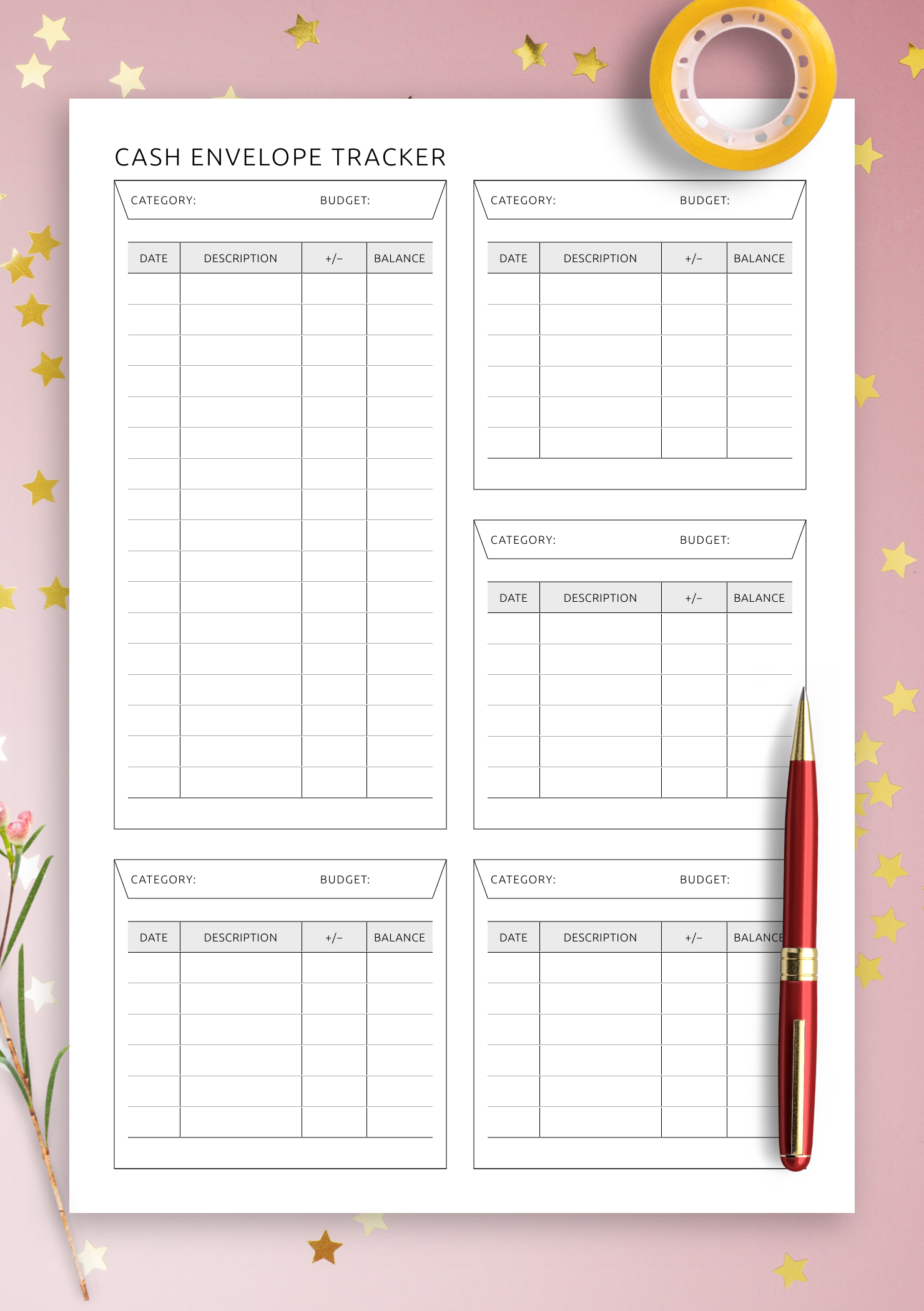Cash Envelope Tracker
