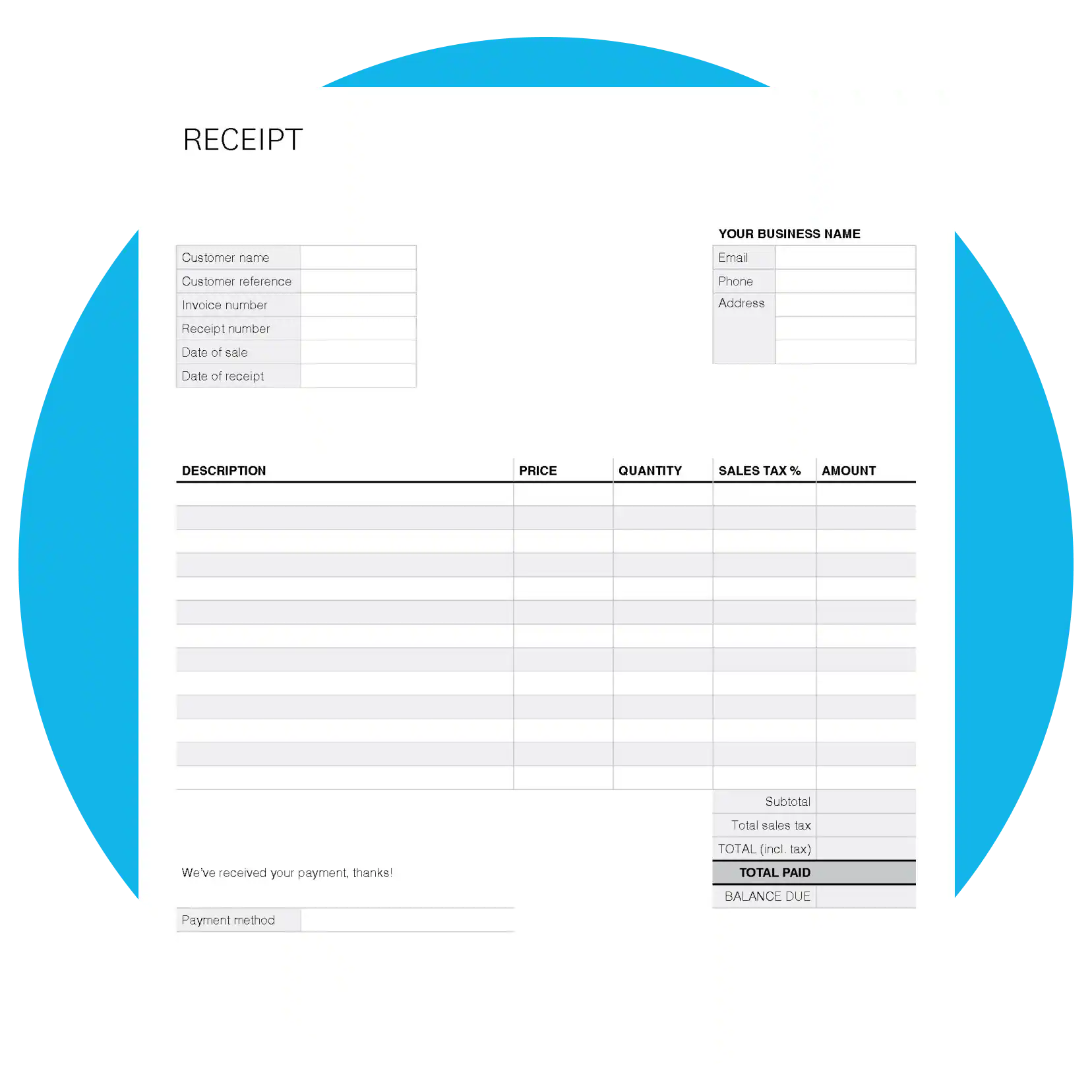 Cash Receipt Template