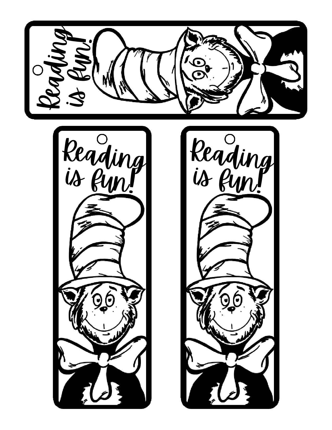 Cat In The Hat Bookmark Dr Seuss Printable
