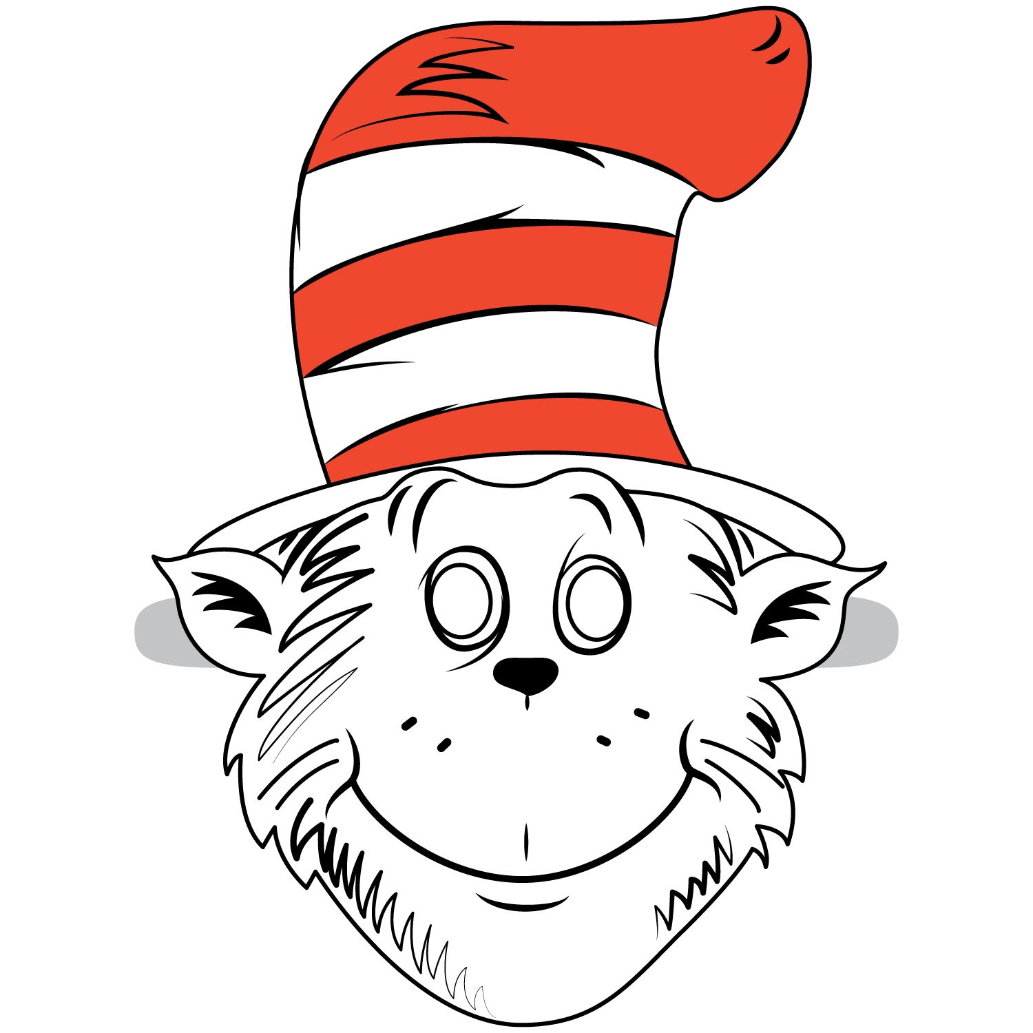 Cat In The Hat Mask Template
