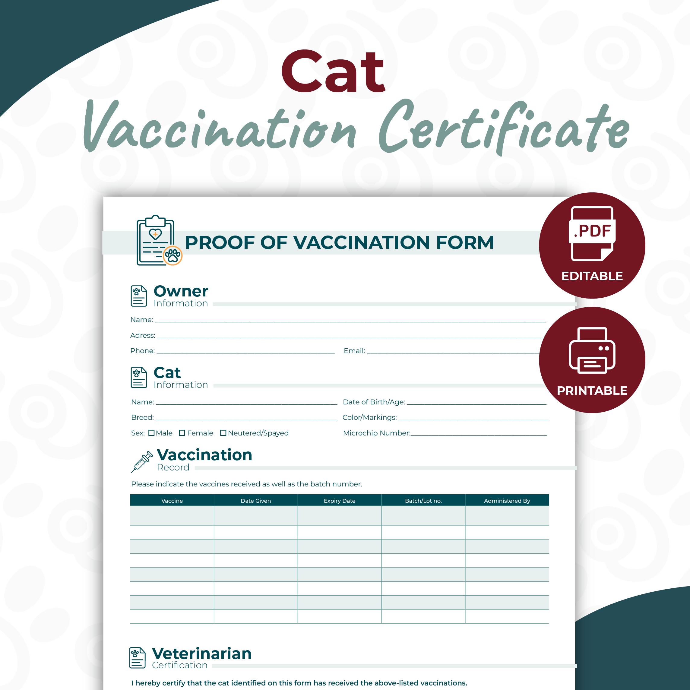 free printable cat vaccination feline vaccination record template free printable cat vaccination feline vaccination record template