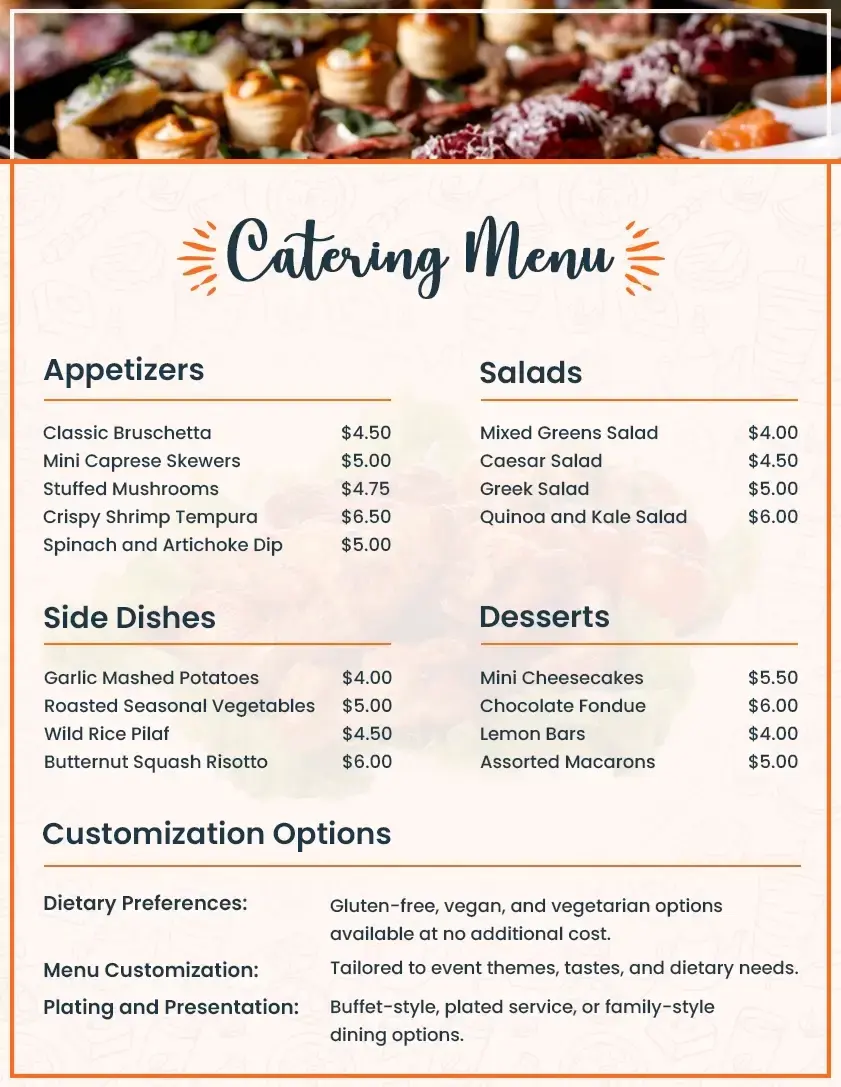 catering business plan sample template catering business plan sample template