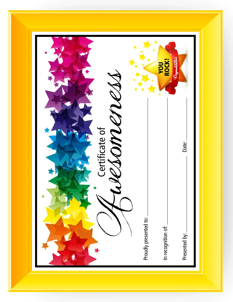 Certificate Awesomeness Template