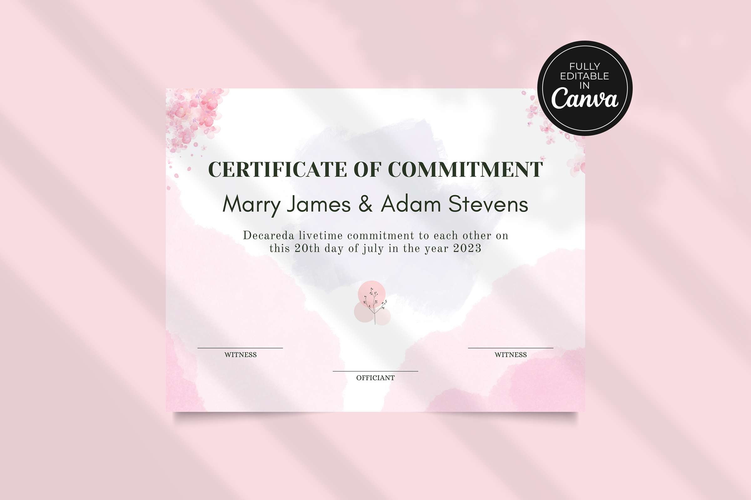Certificate Of Commitment Template Certificate Of Commitment Template