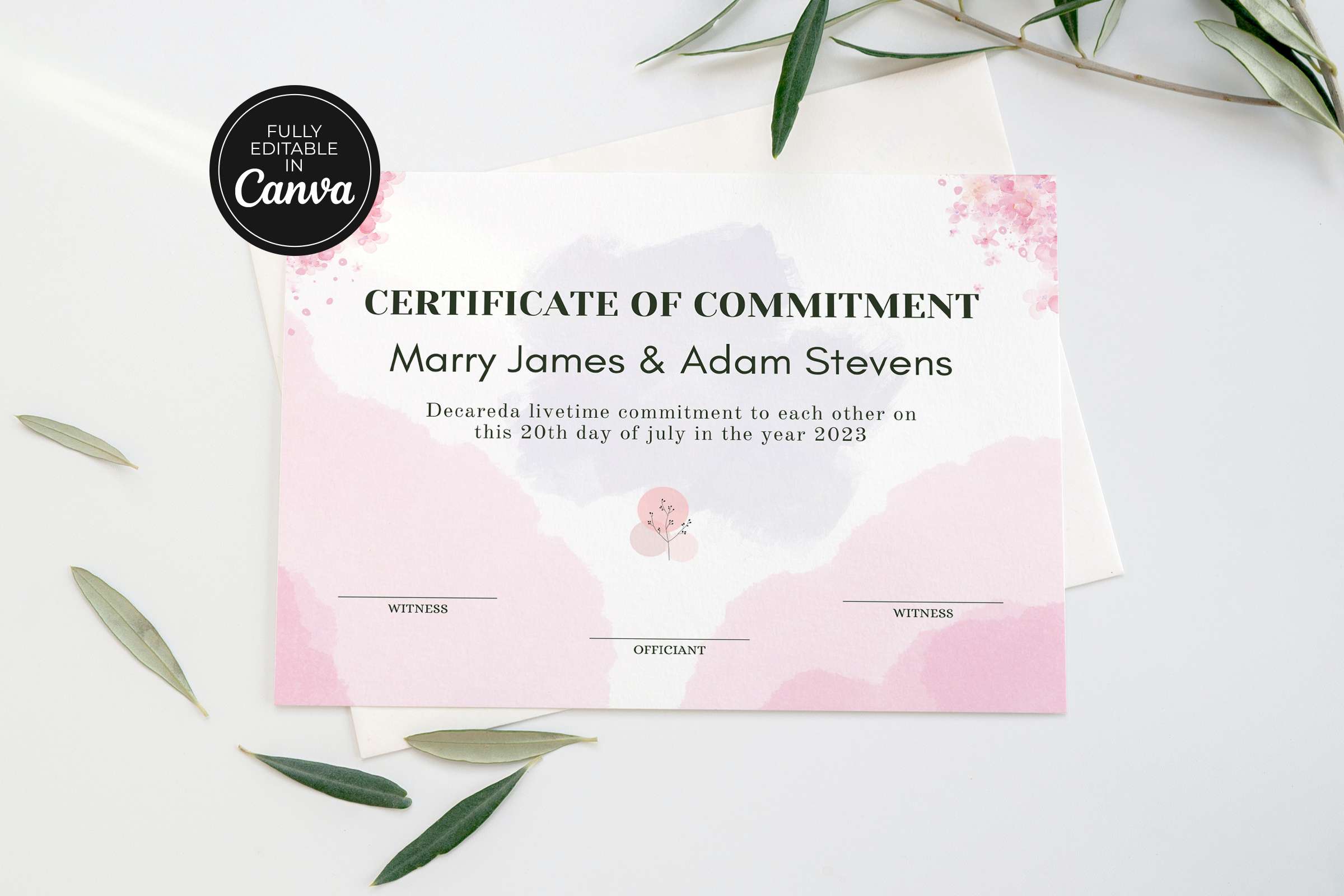 Certificate Of Commitment Template Certificate Of Commitment Template