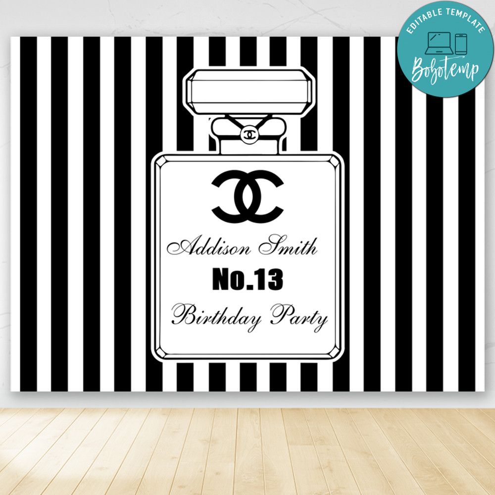 Chanel Backdrop Digital File Template Instant Download Chanel Backdrop Digital File Template Instant Download