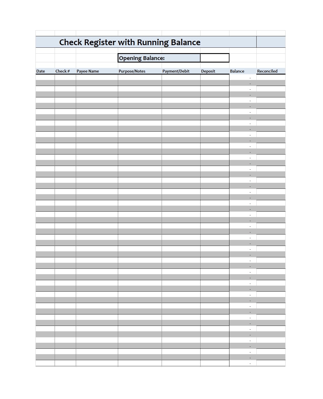 Check Register