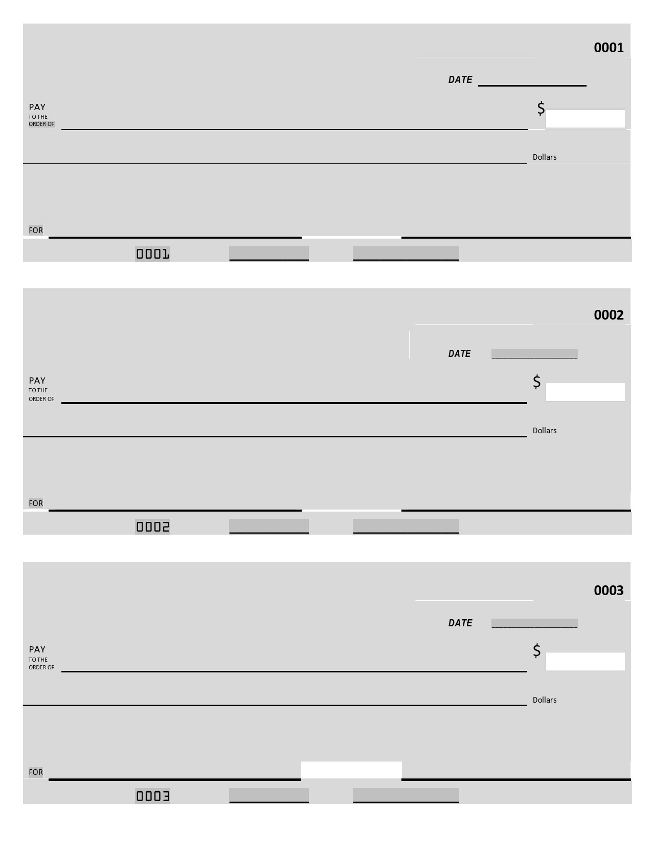 Check Templates Check Templates