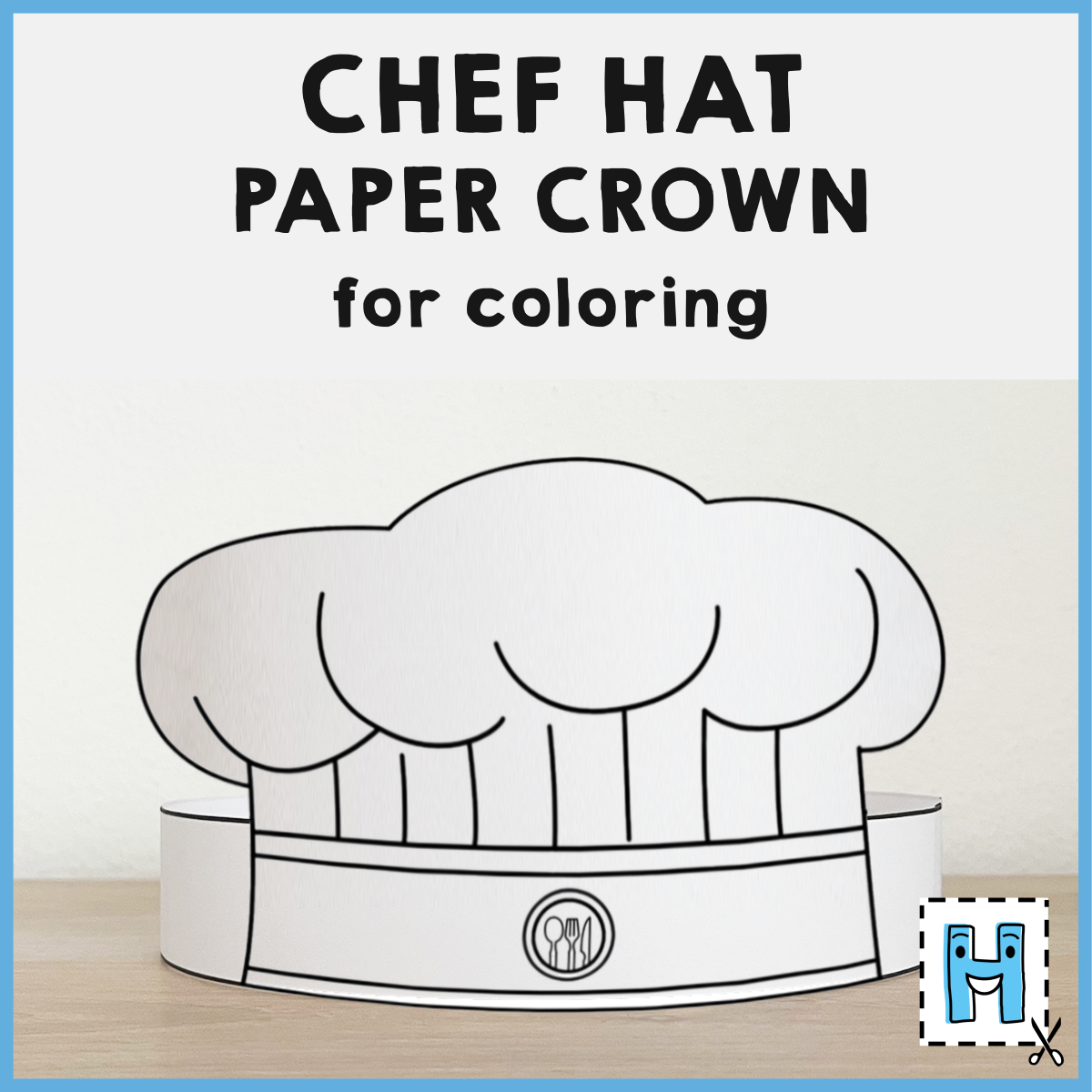 Chef Hat Cook Paper Crown Printable Coloring Craft Activity For Kids Chef Hat Cook Paper Crown Printable Coloring Craft Activity For Kids