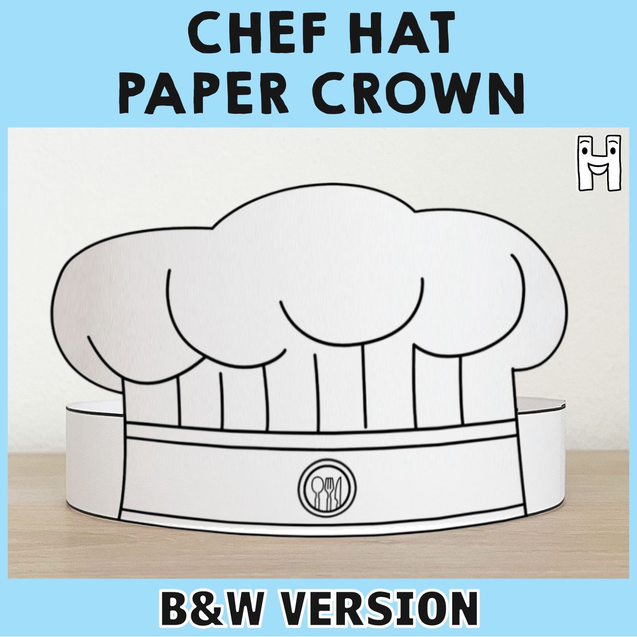 Chef Hat Paper Crown For Coloring Chef Hat Paper Crown For Coloring