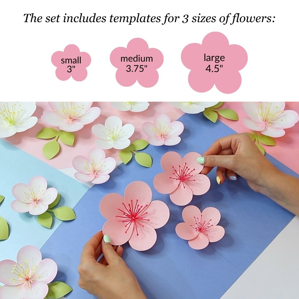 Cherry Blossom Paper Flower Templates