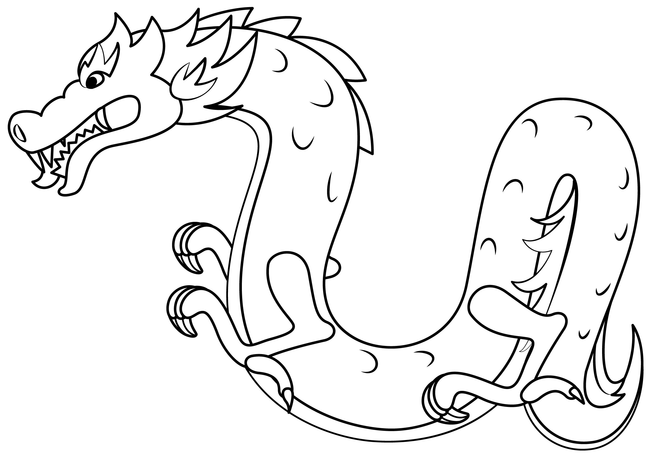 Chinese Dragon Printable Template