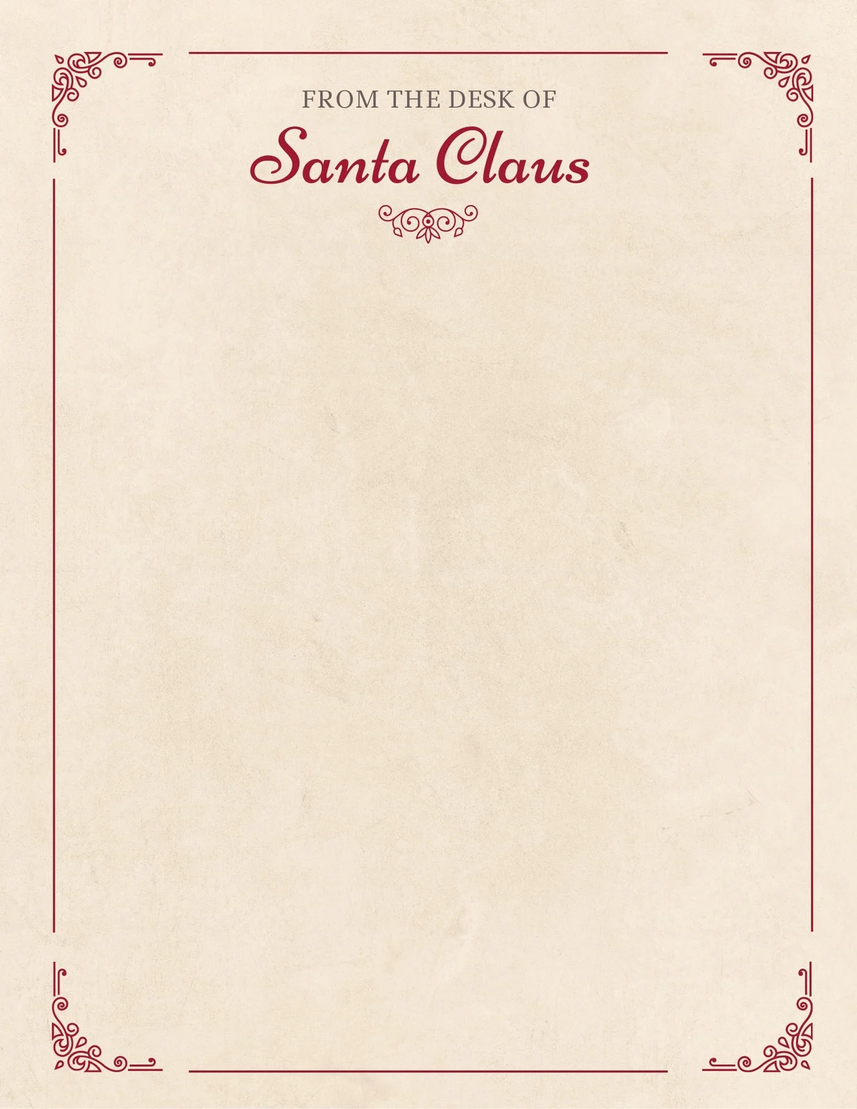 free printable blank letter from santa template