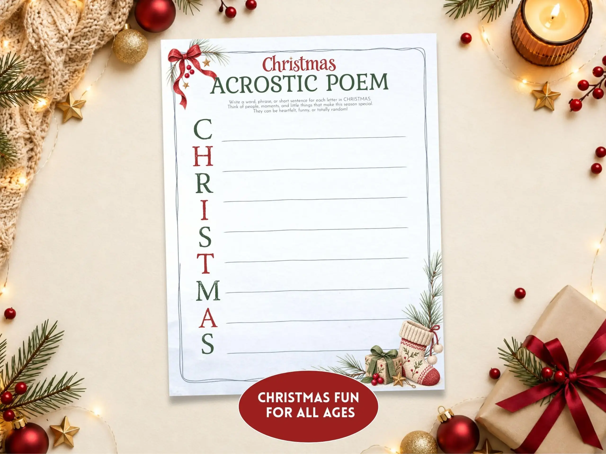 Christmas Acrostic Poem Christmas Acrostic Poem