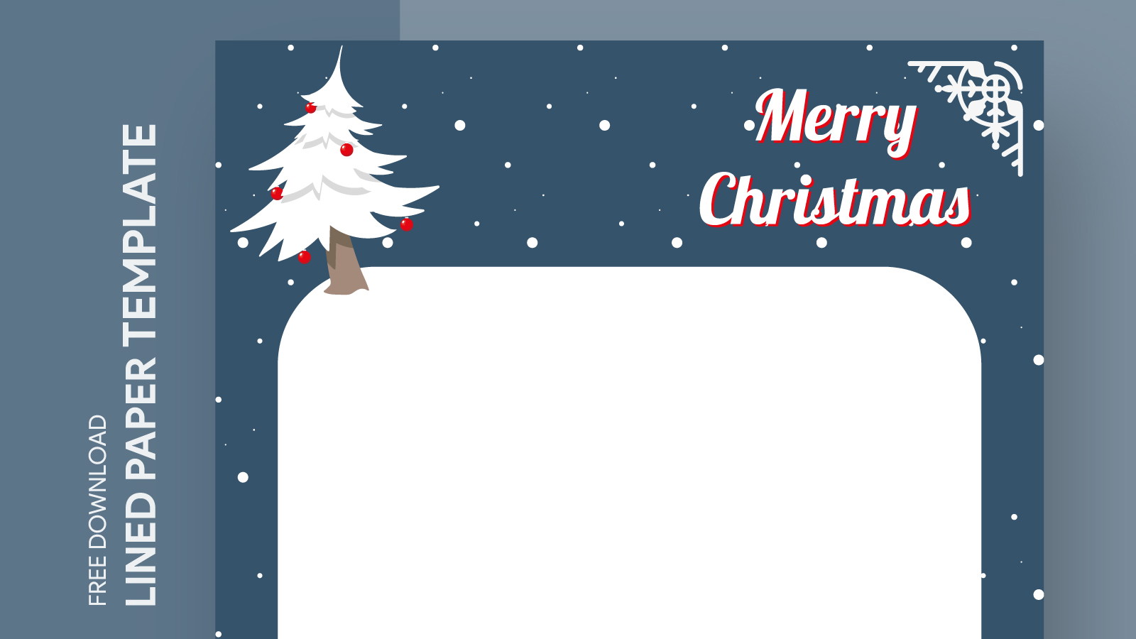 christmas lined paper template