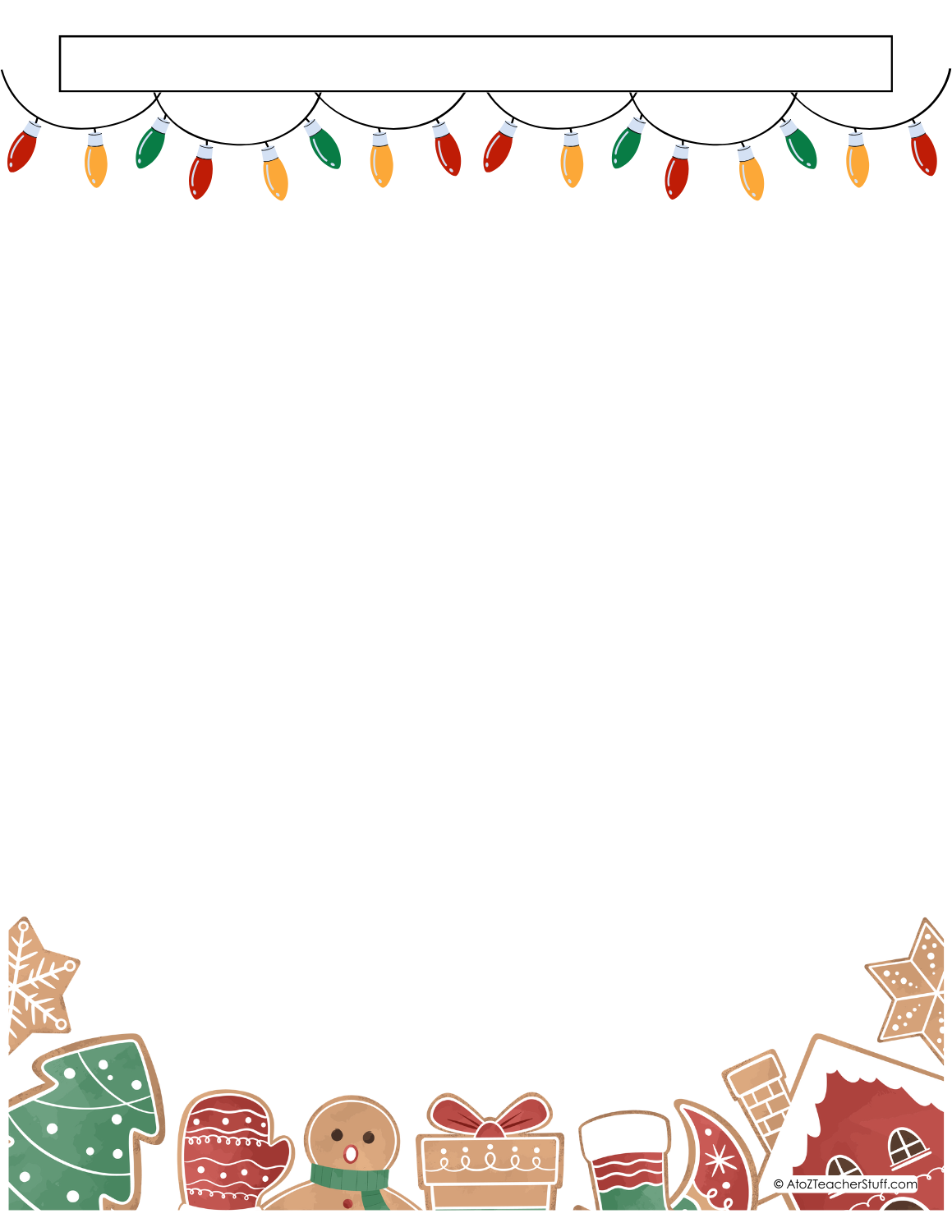 Christmas Border Writing Paper