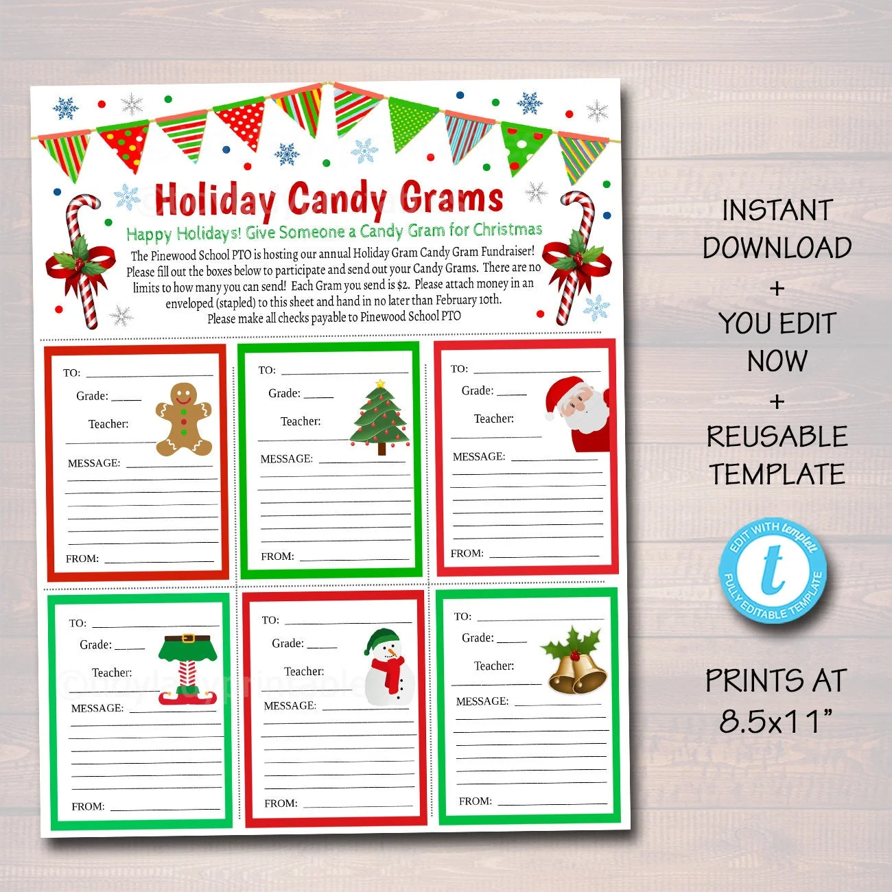 Christmas Candy Gram Flyer Holiday 738399000 Christmas Candy Gram Flyer Holiday 738399000