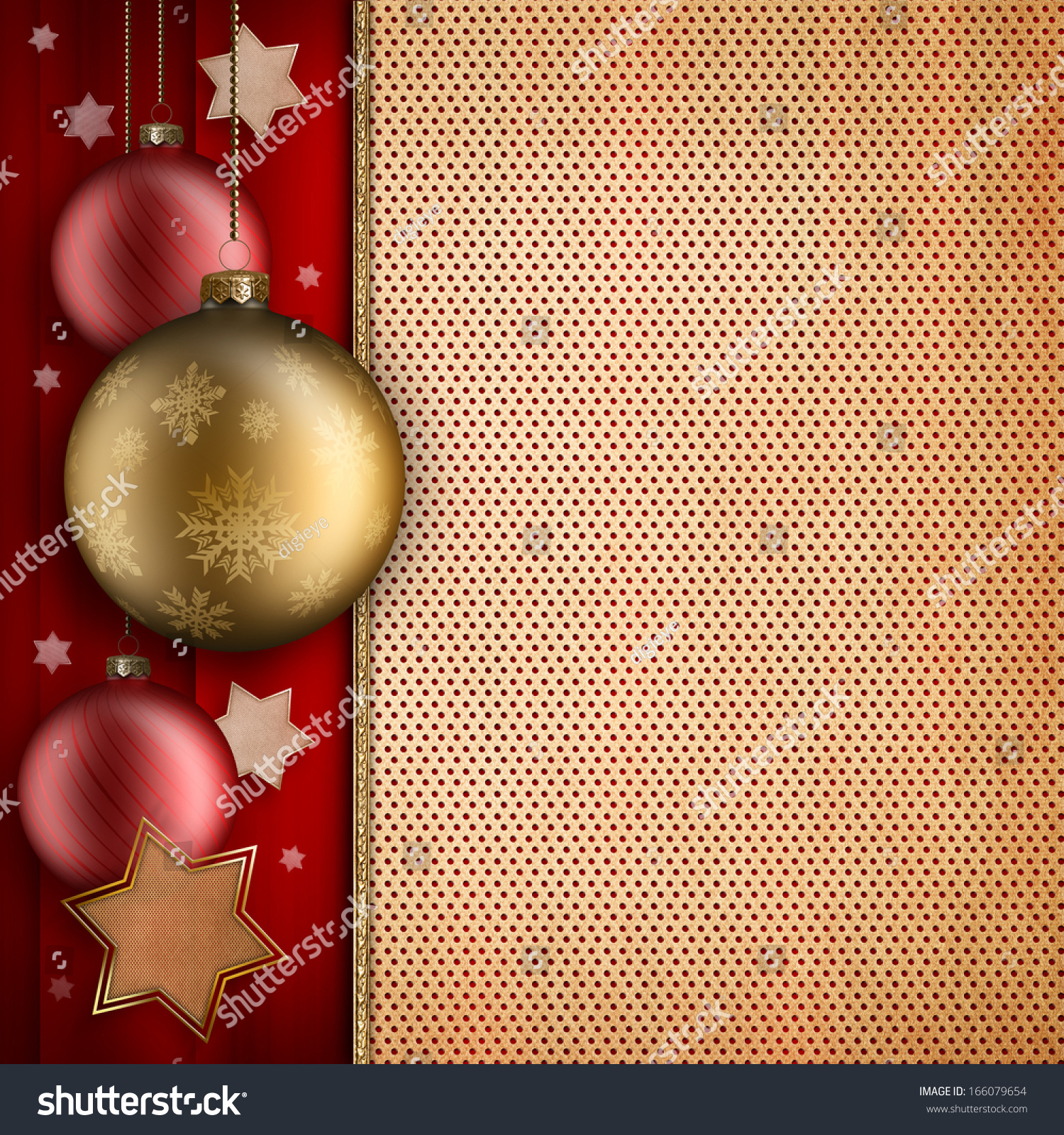 Christmas Card Template Baubles Stars Blank 166079654 Christmas Card Template Baubles Stars Blank 166079654