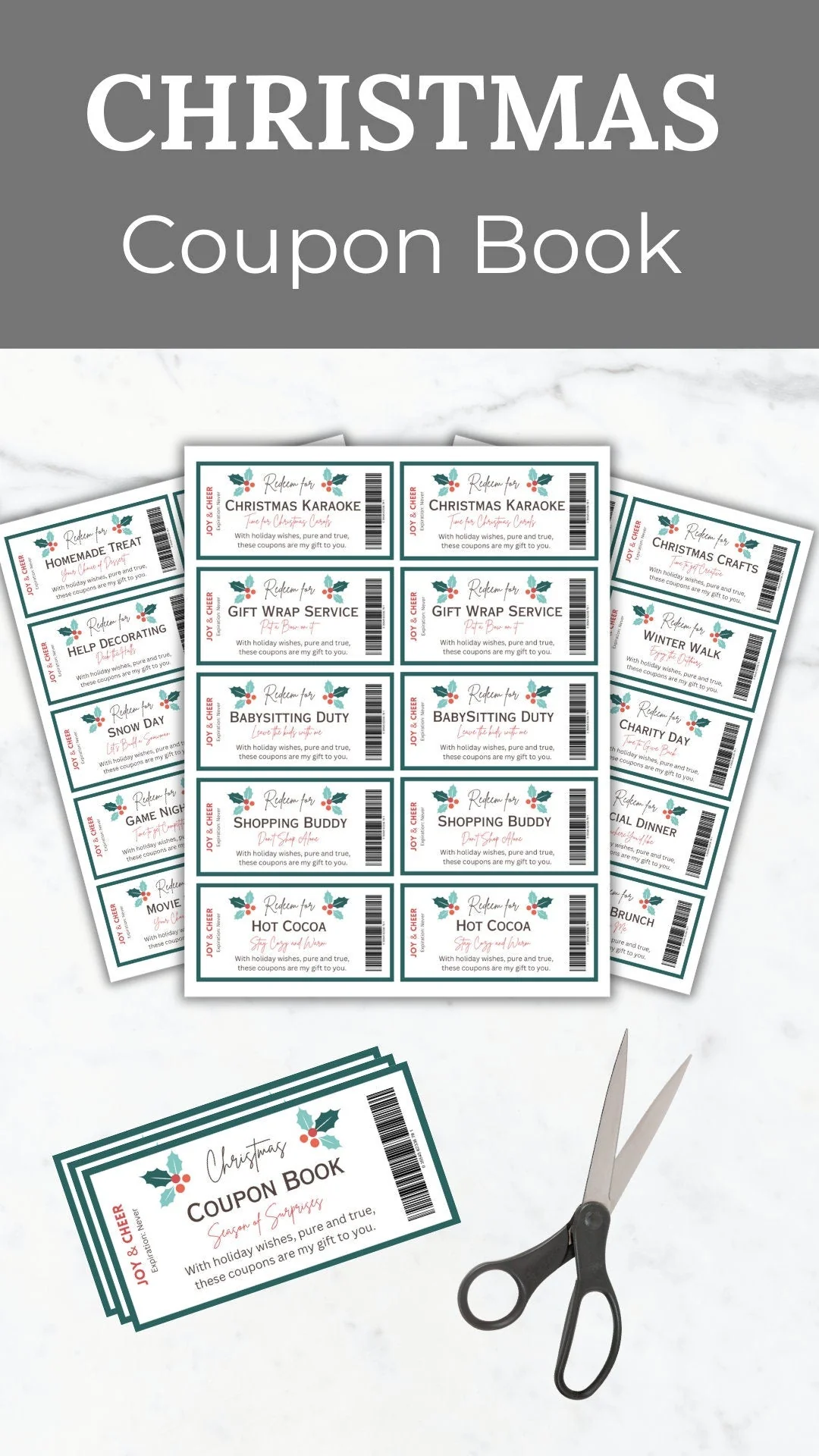 Christmas Coupon Book Printable Christmas Gift For Significant Other