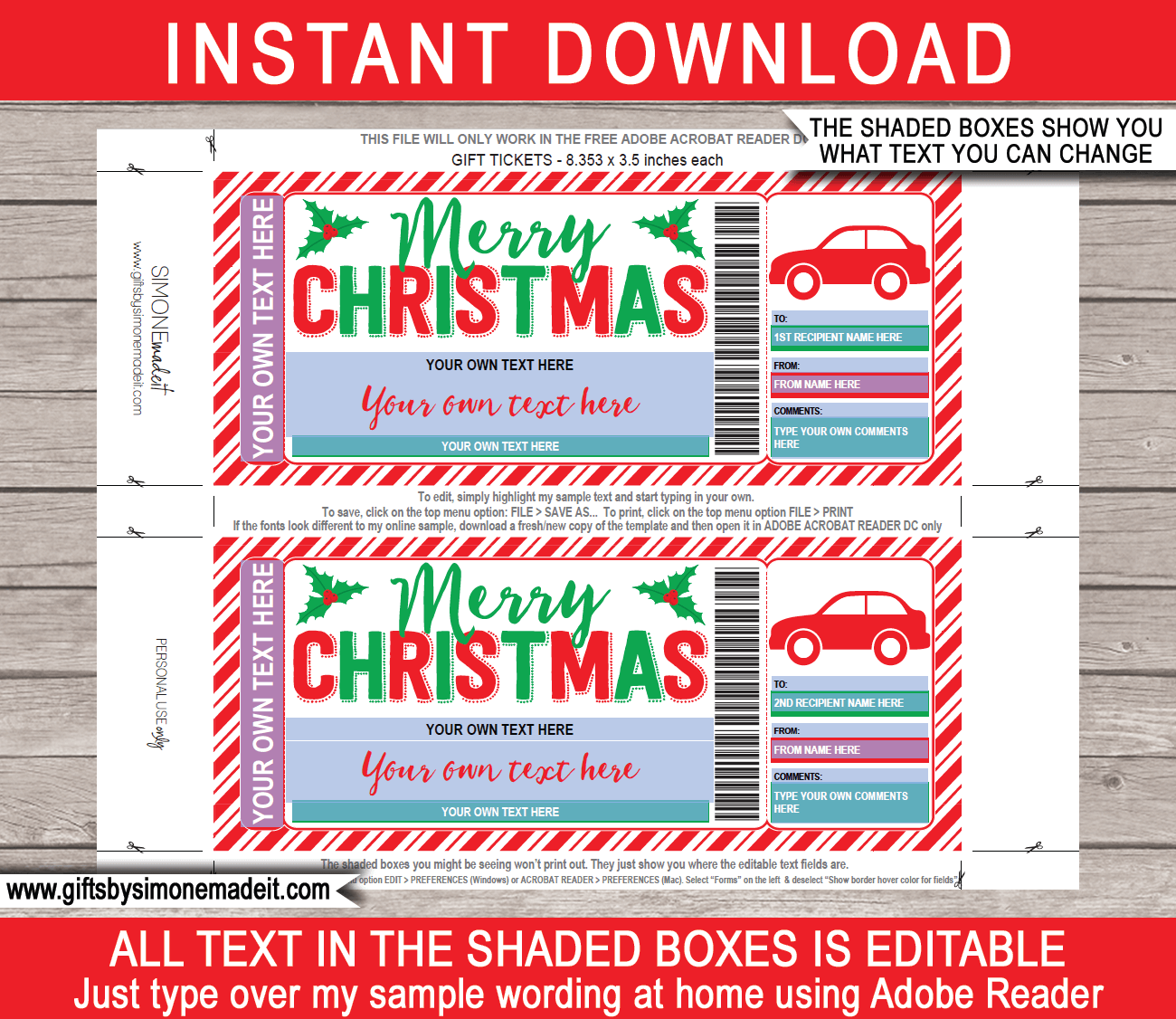 Christmas Driving Lessons Gift Voucher