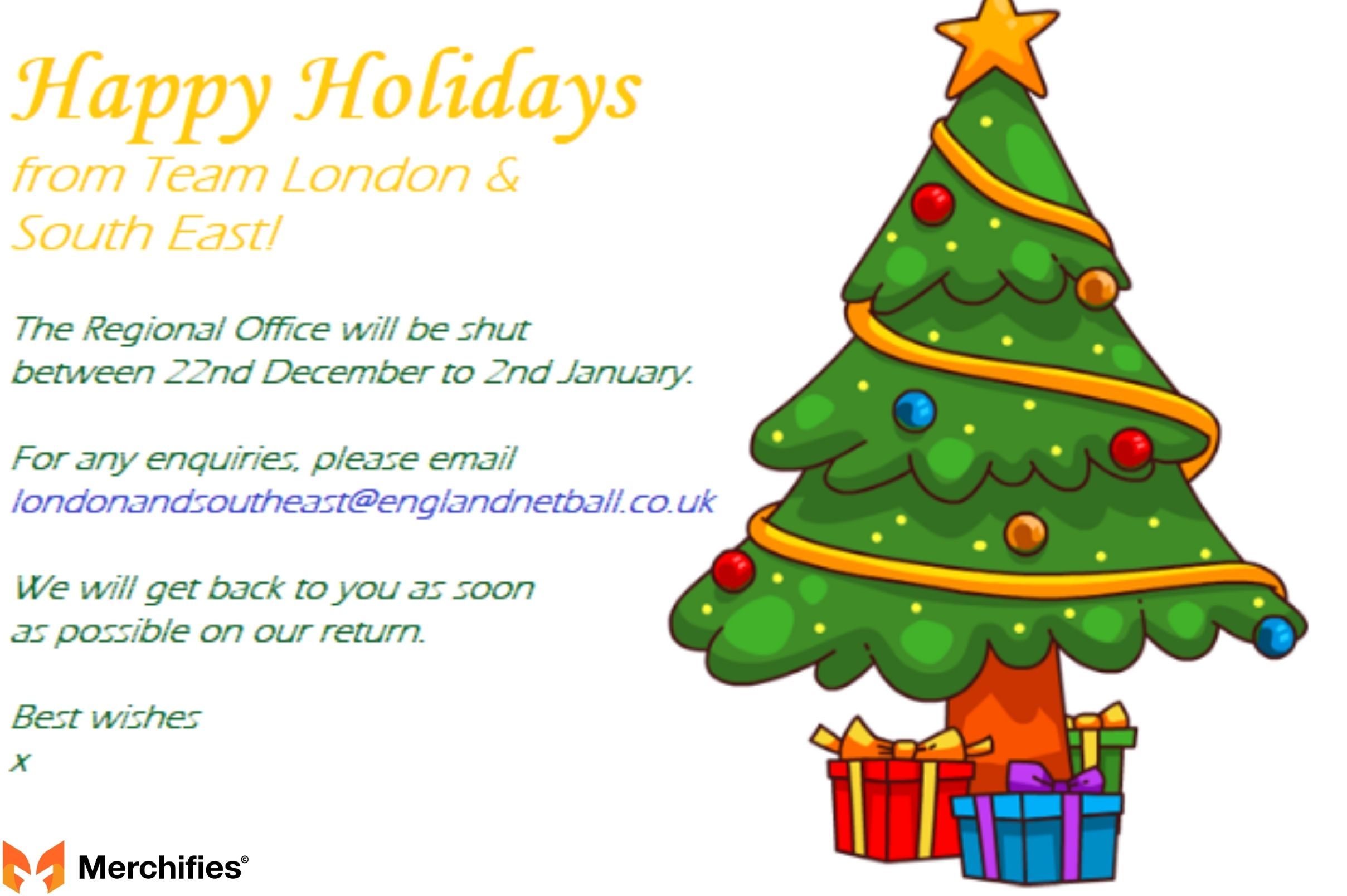 christmas out of office template