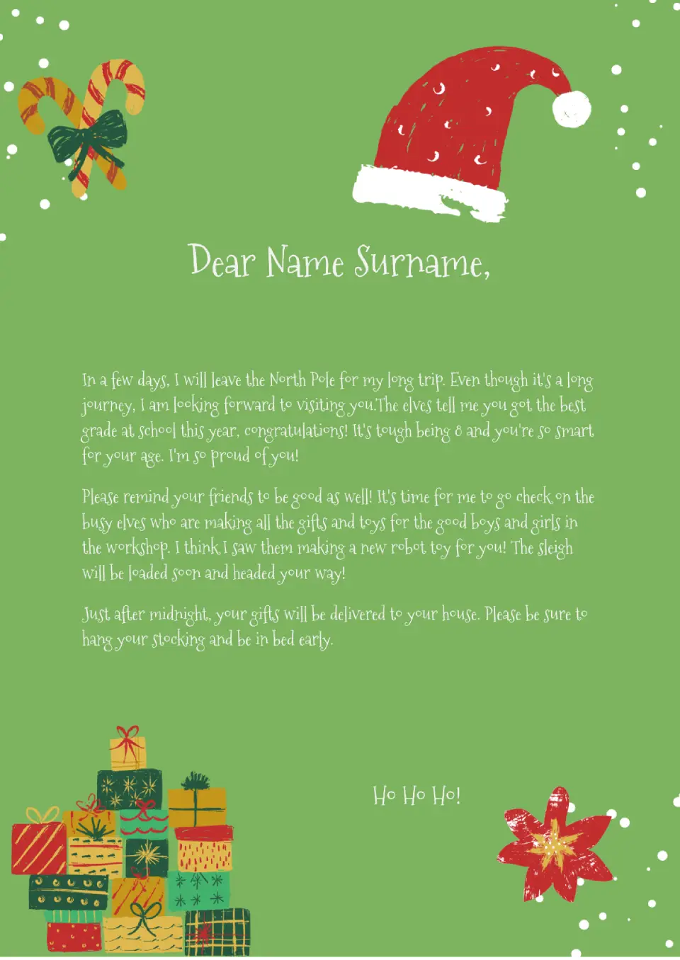 Christmas Letter Template