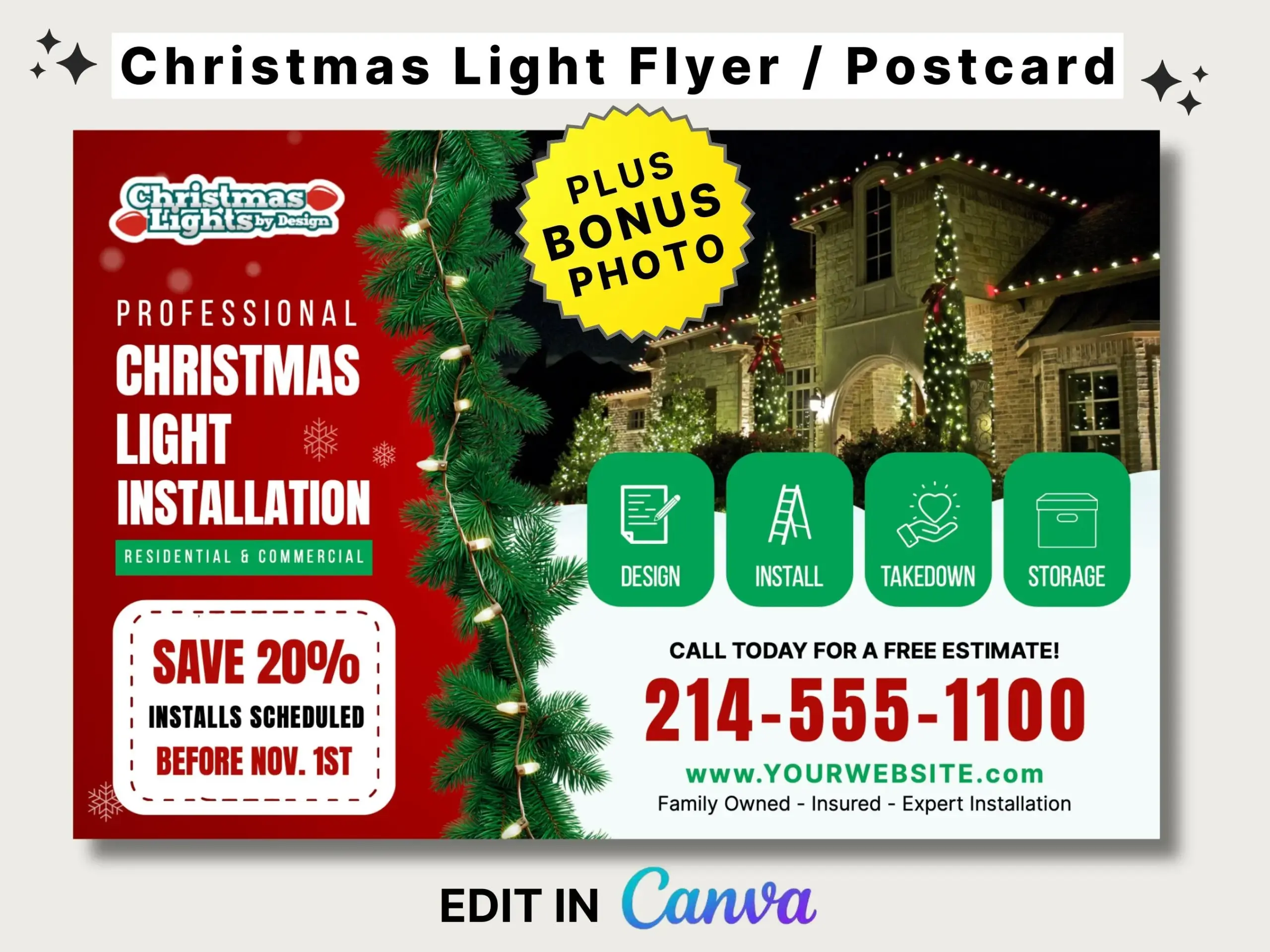 Christmas Light Installation Flyer