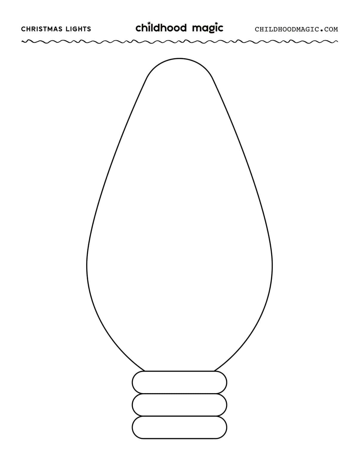 Christmas Light Template Free Printable Outline
