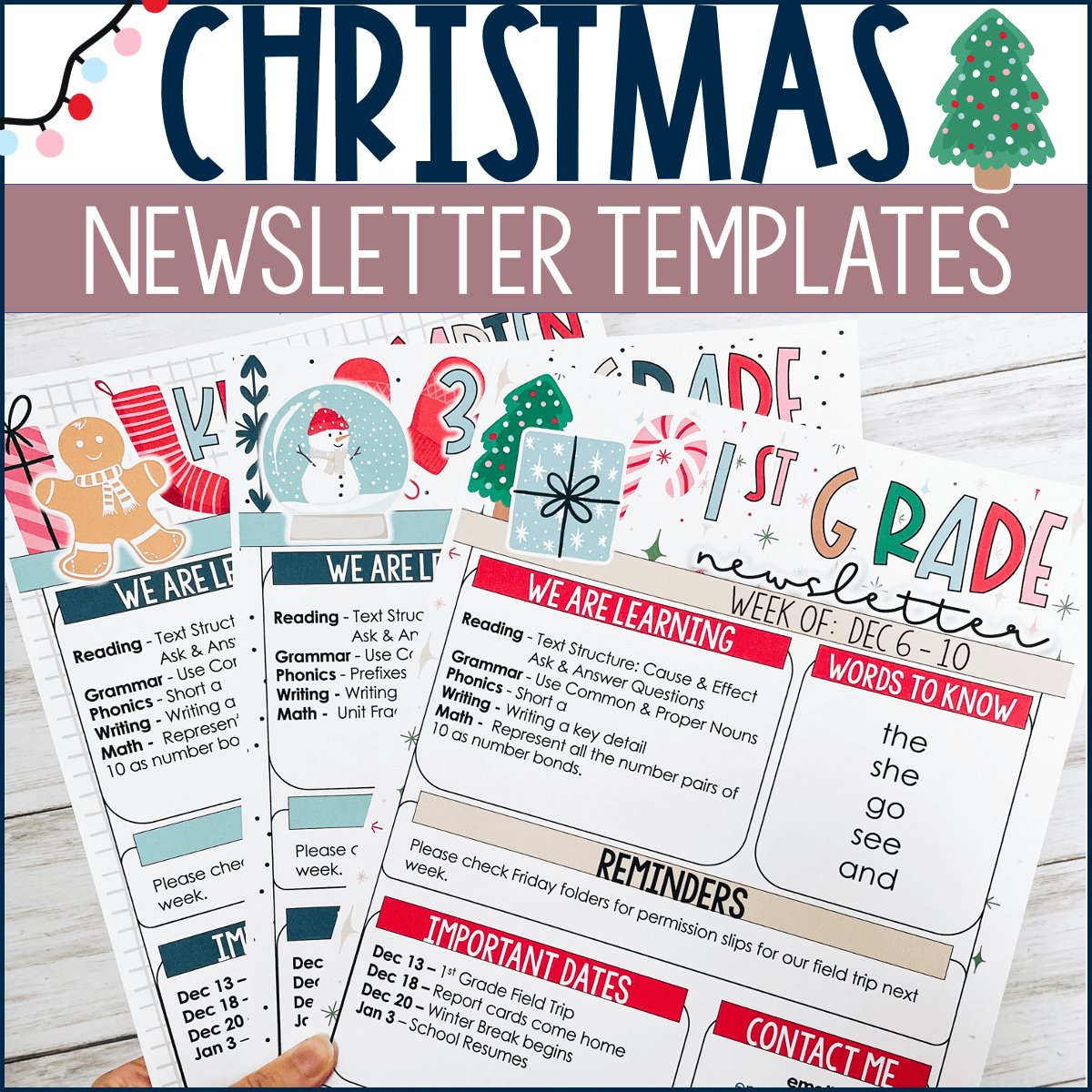 christmas newsletter templates