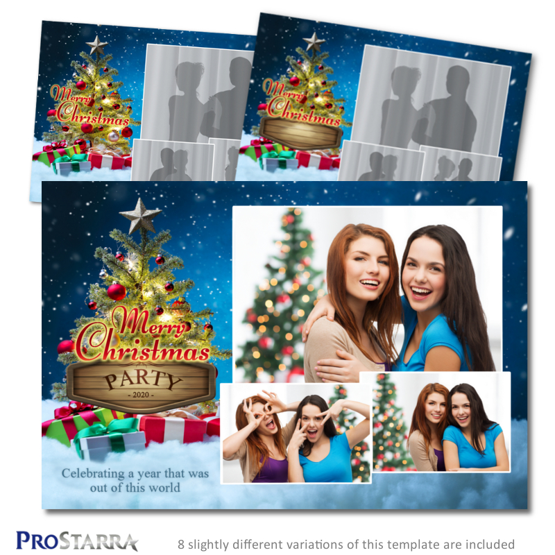 Christmas On Cloud 9 6x4 Inch Photo Booth Template Christmas On Cloud 9 6x4 Inch Photo Booth Template