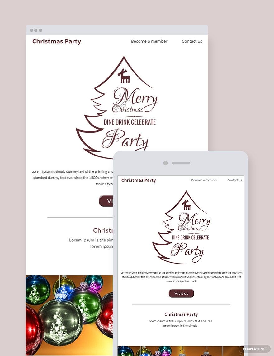 Christmas Party Email Newsletter