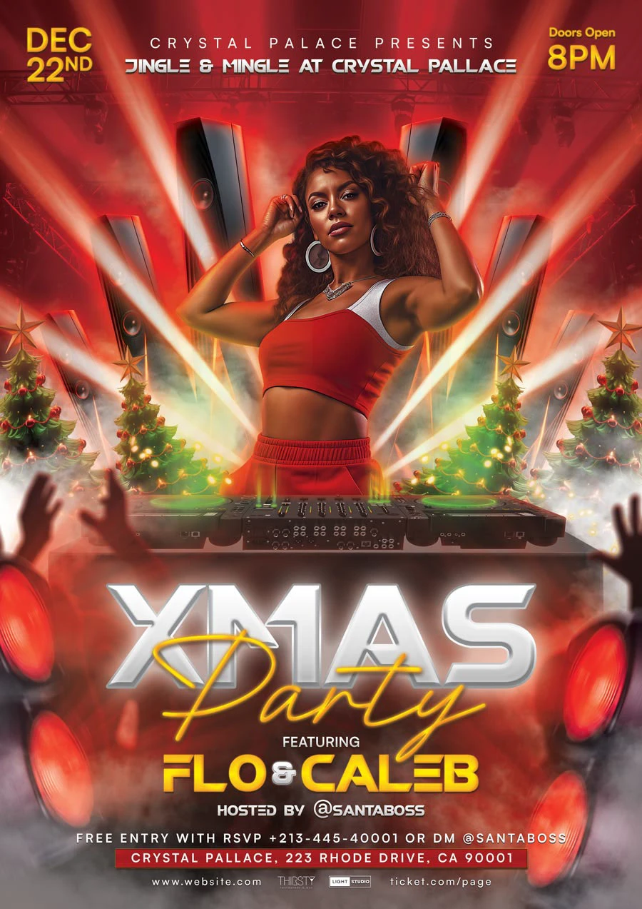 Christmas Party Flyer Template PSD Christmas Party Flyer Template PSD