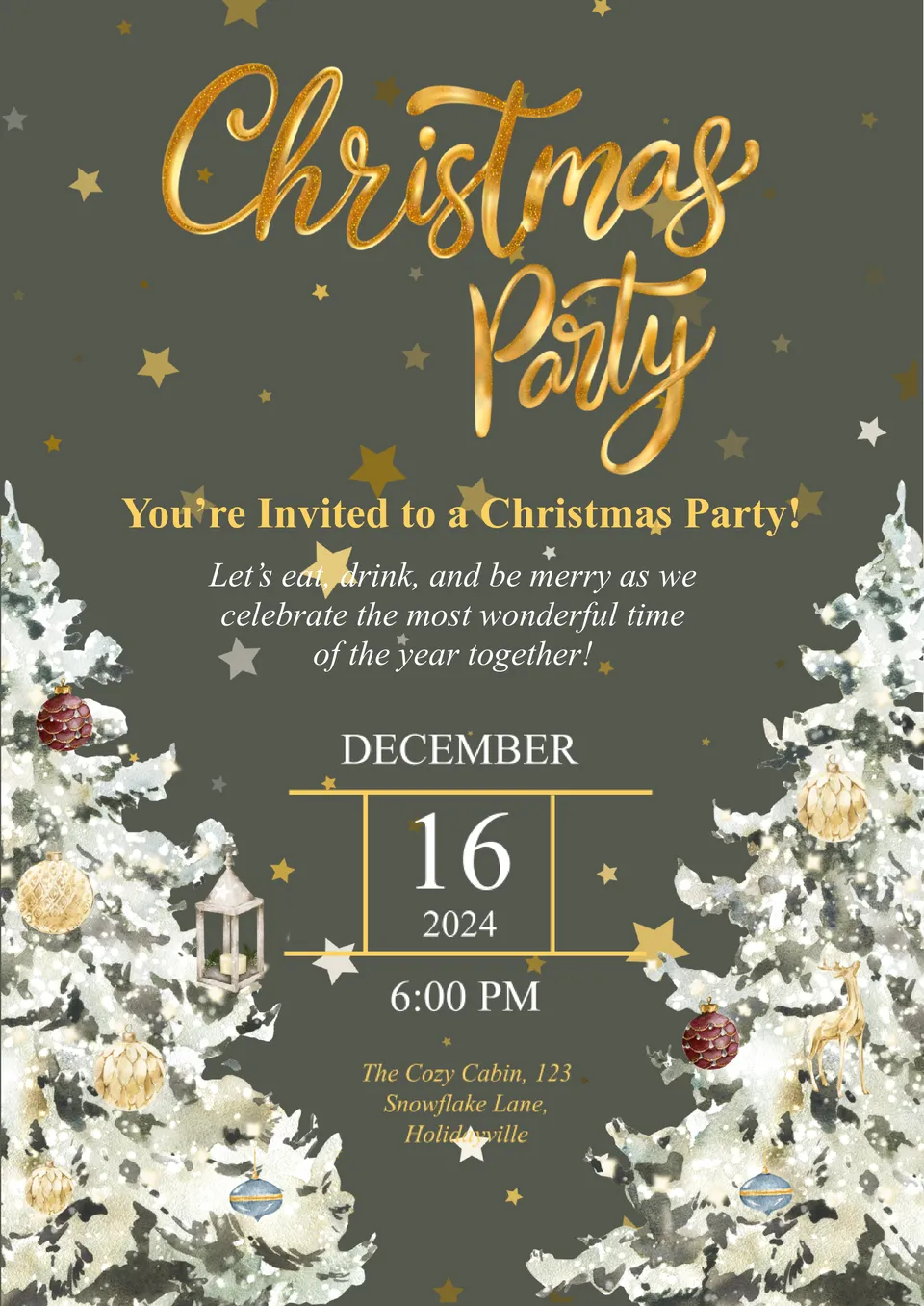 Christmas Party Invitation Template Christmas Party Invitation Template