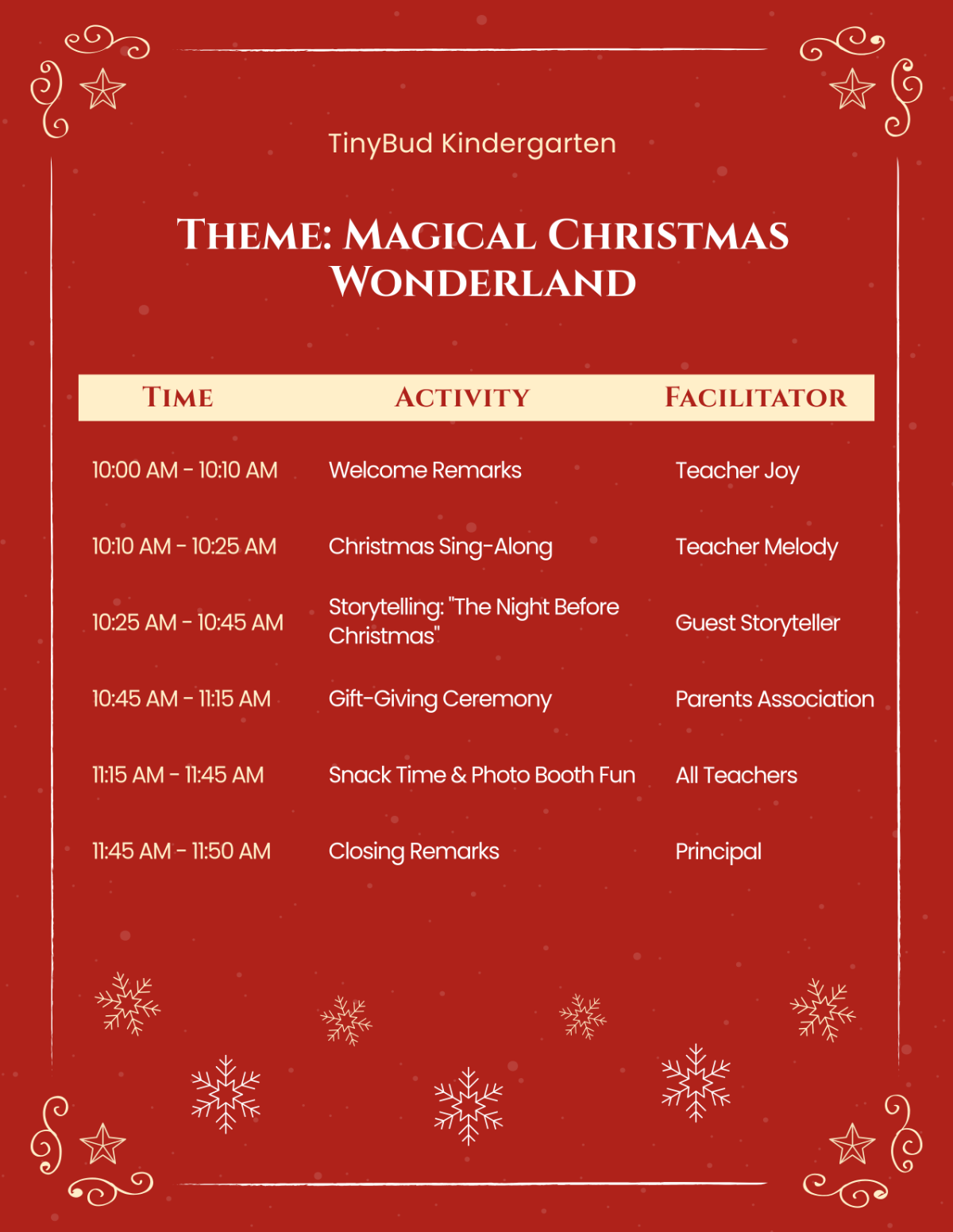 Christmas Party Program